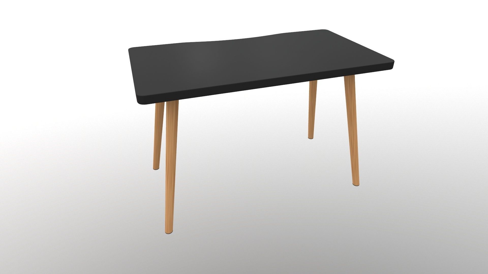 Table console with wooden legs 3D model_6
