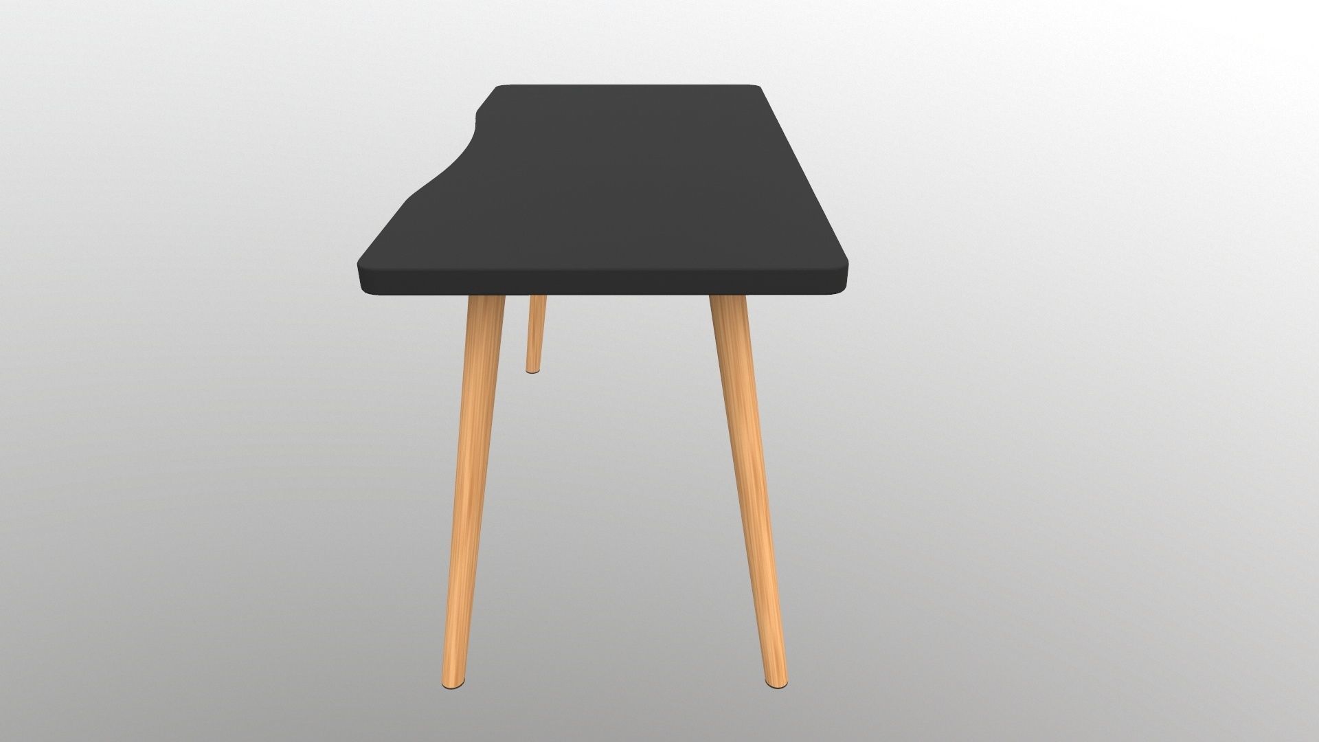 Table console with wooden legs 3D model_4