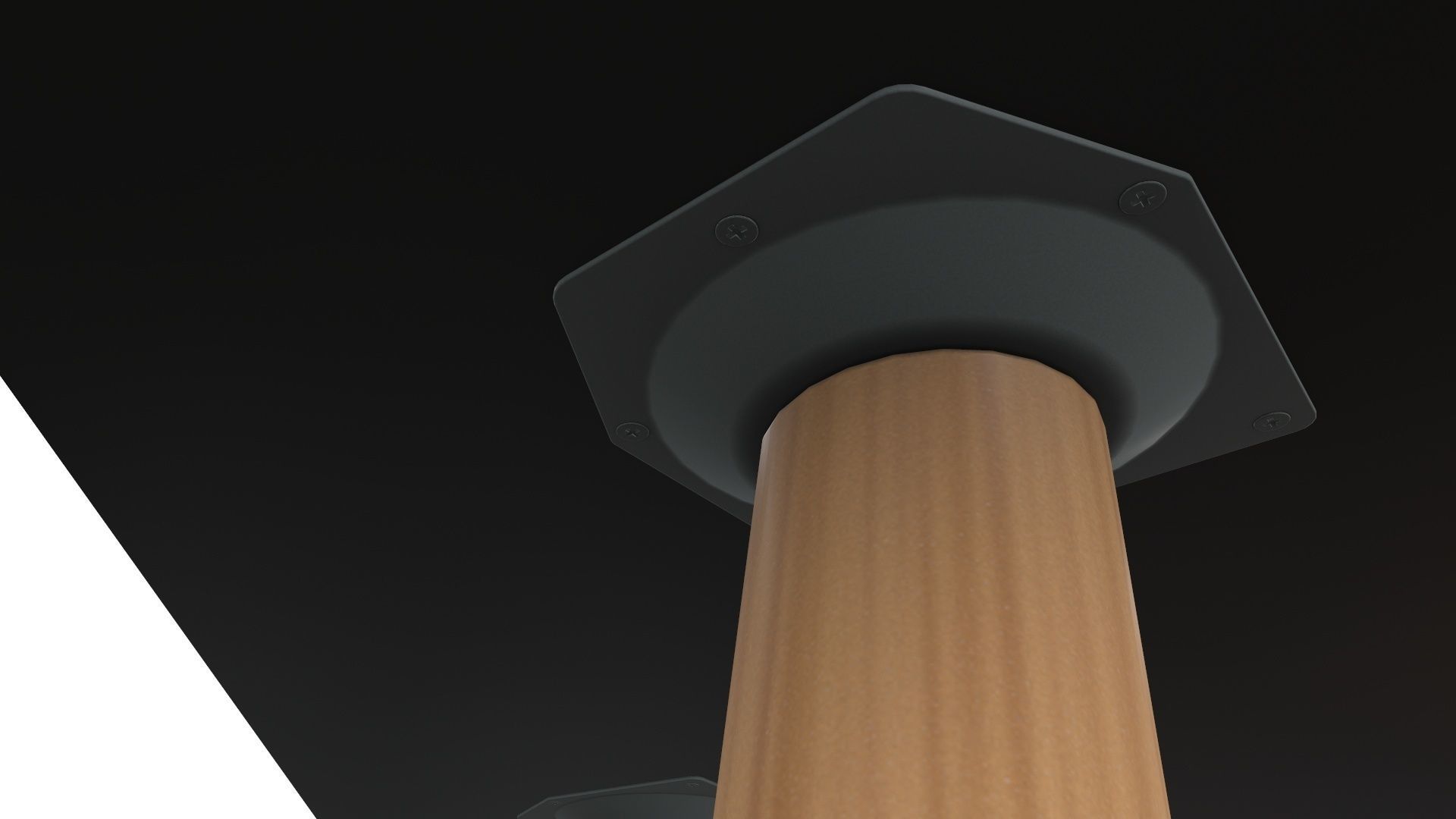 Table console with wooden legs 3D model_12