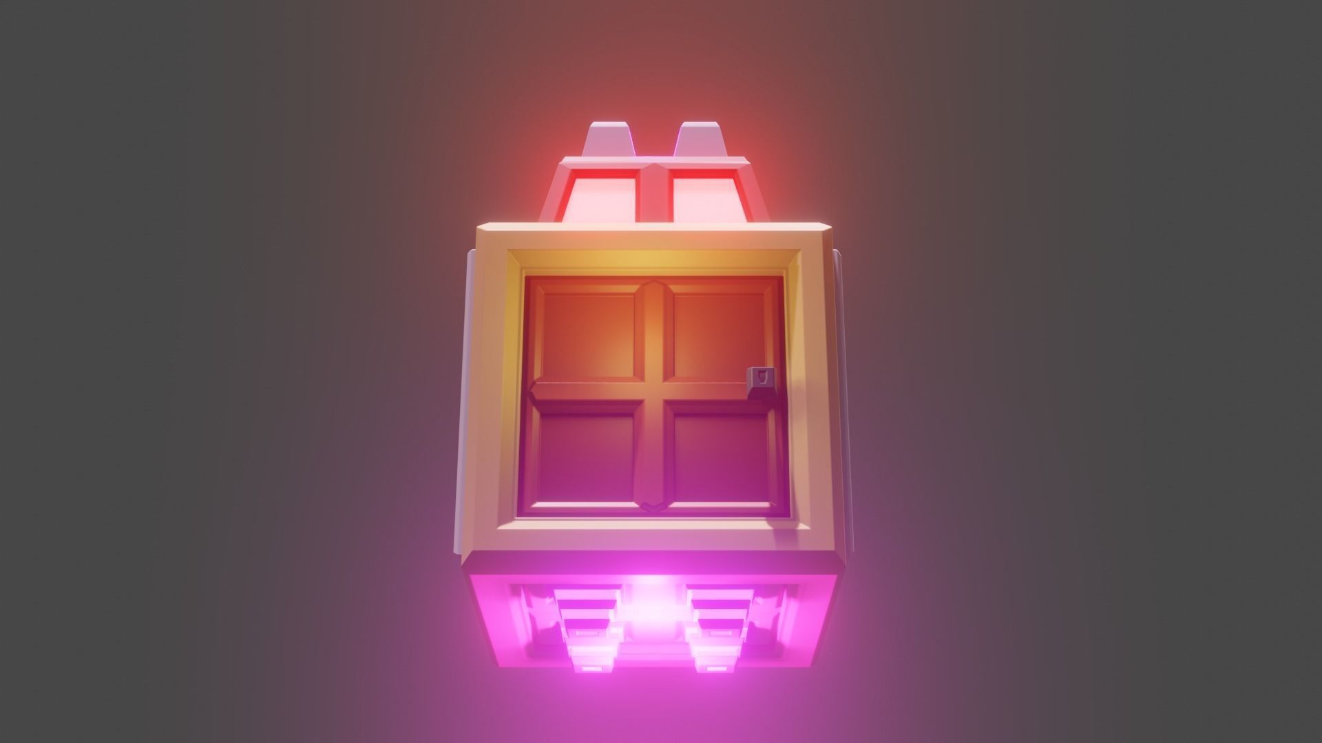 Future flying or floating house for free low poly  Free low-poly 3D model_3