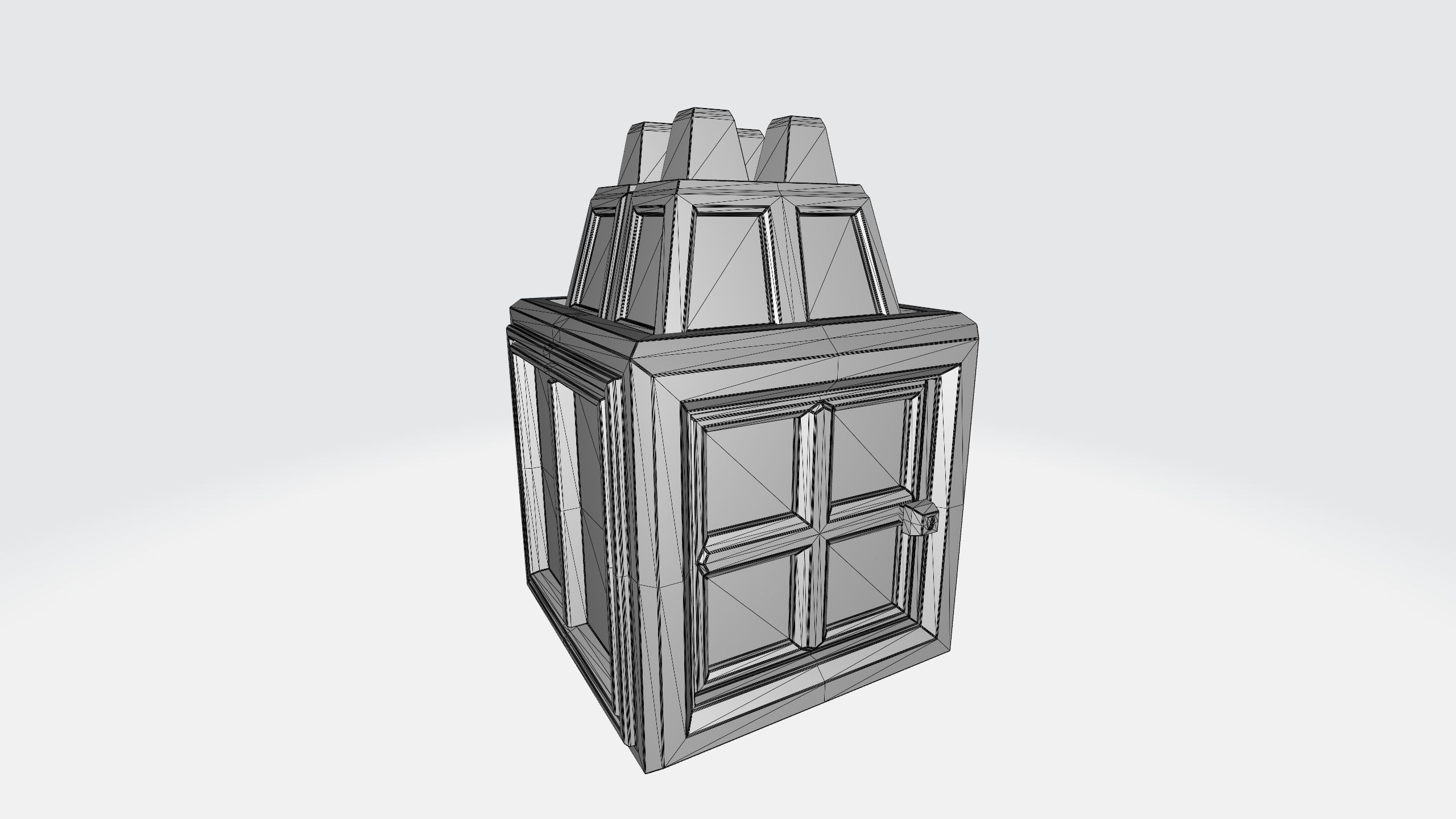 Future flying or floating house for free low poly  Free low-poly 3D model_8