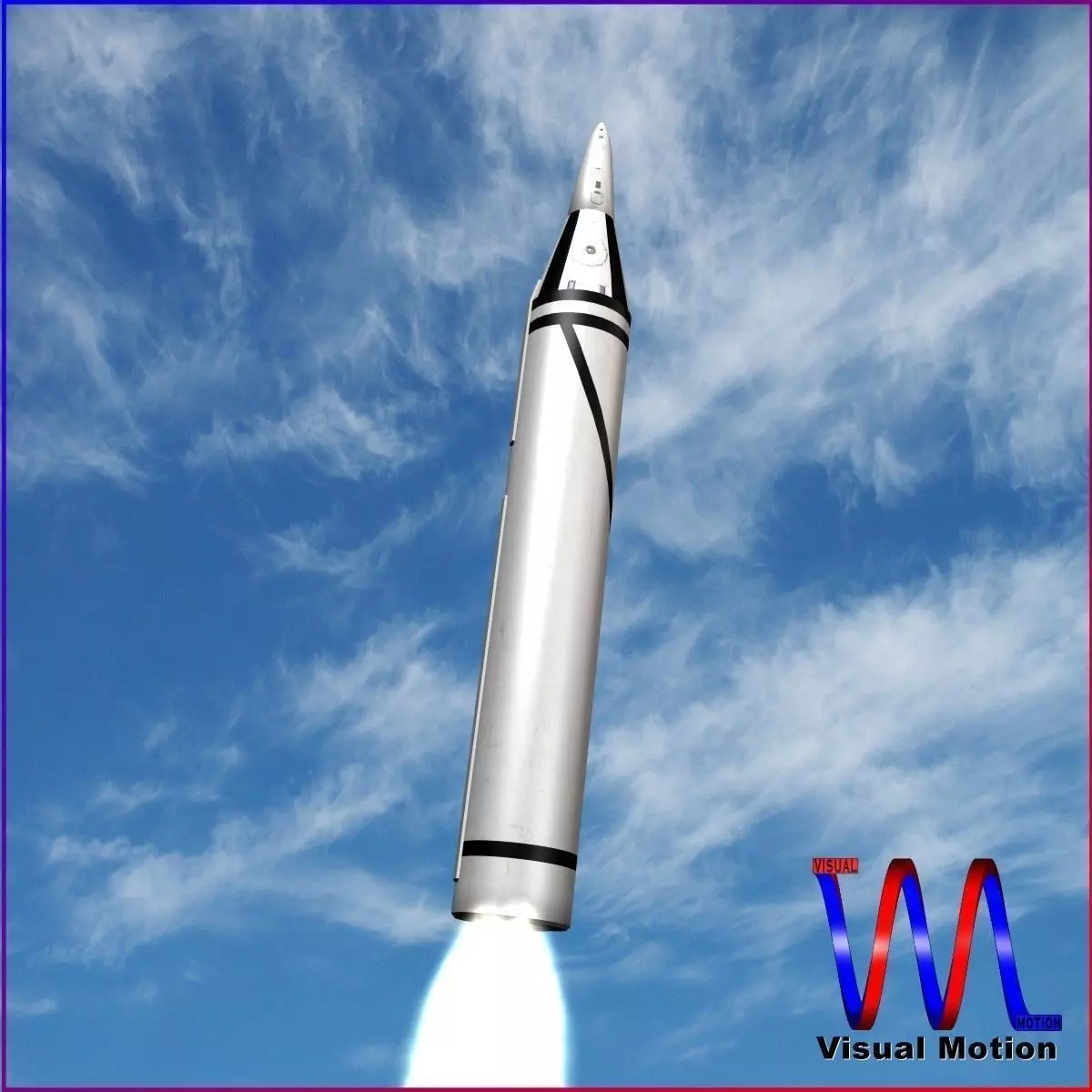 CSS-N-3 Ballitic Missile Low-poly 3D model_0