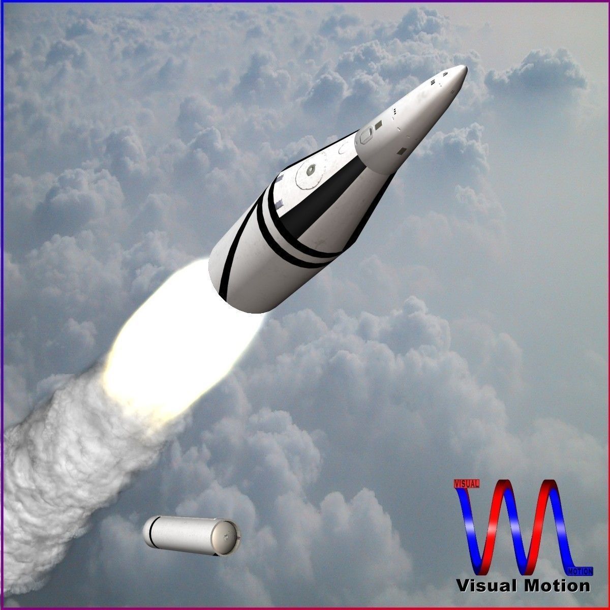 CSS-N-3 Ballitic Missile Low-poly 3D model_1