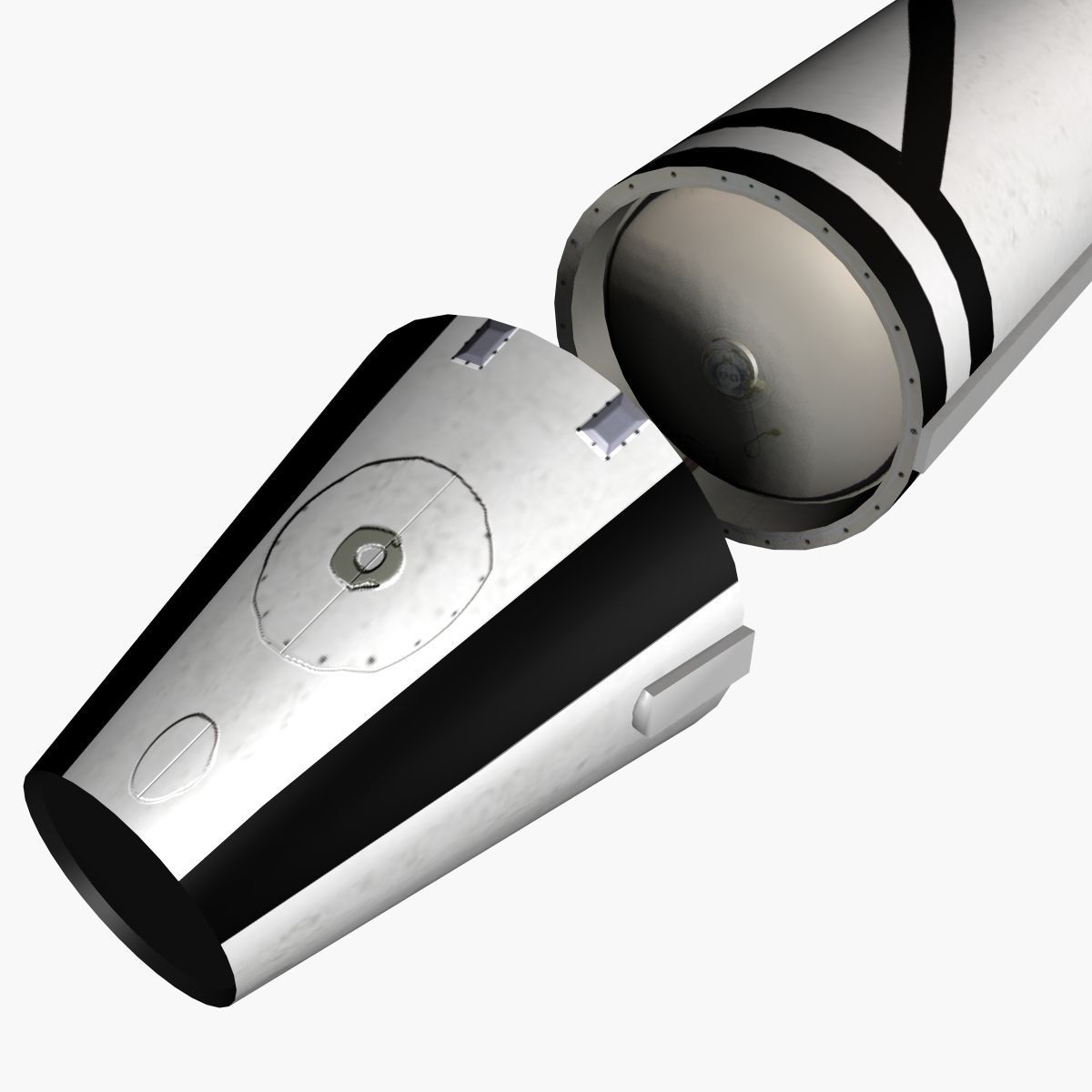 CSS-N-3 Ballitic Missile Low-poly 3D model_7