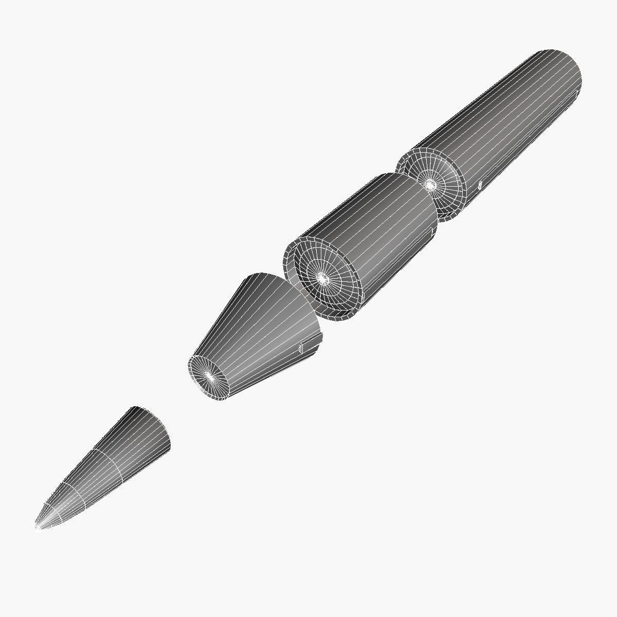CSS-N-3 Ballitic Missile Low-poly 3D model_10
