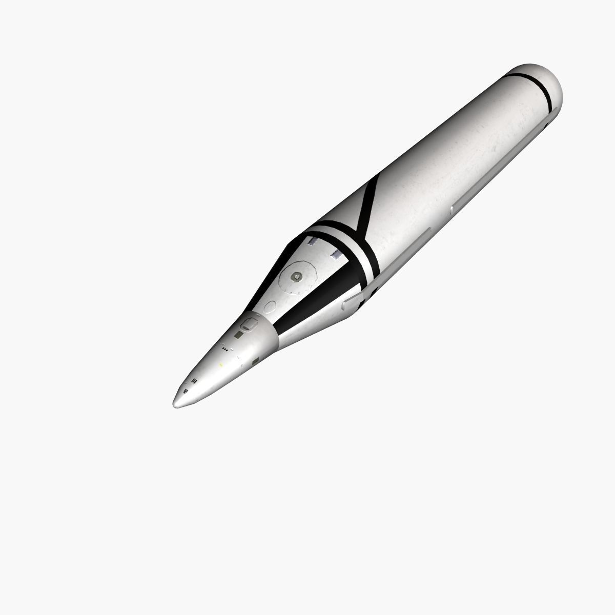 CSS-N-3 Ballitic Missile Low-poly 3D model_3