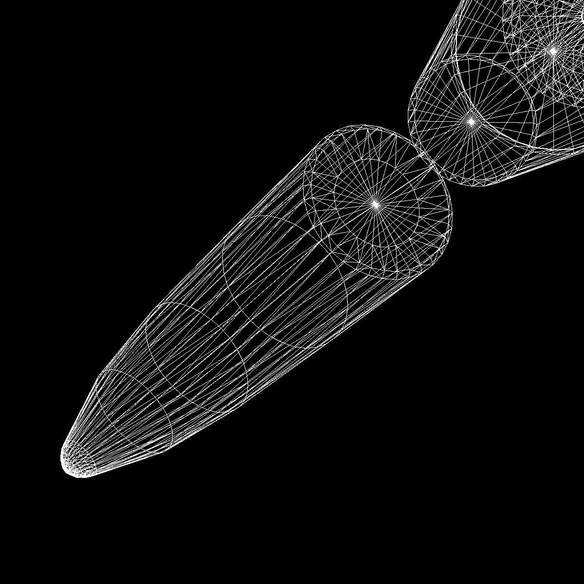 CSS-N-3 Ballitic Missile Low-poly 3D model_17