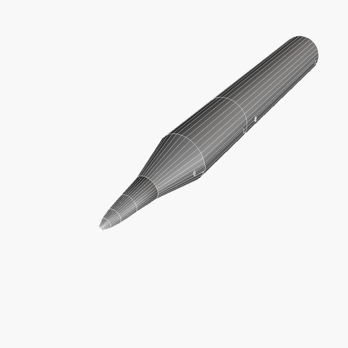 CSS-N-3 Ballitic Missile Low-poly 3D model_9