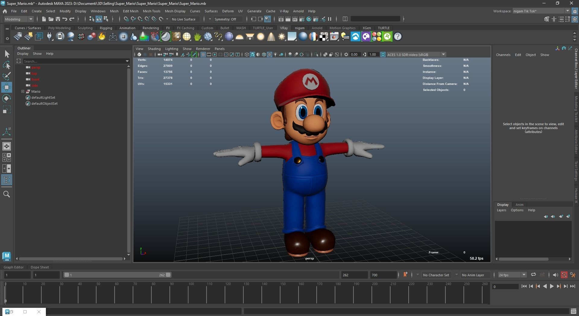 Mario And Luigi Low-poly 3D model_46