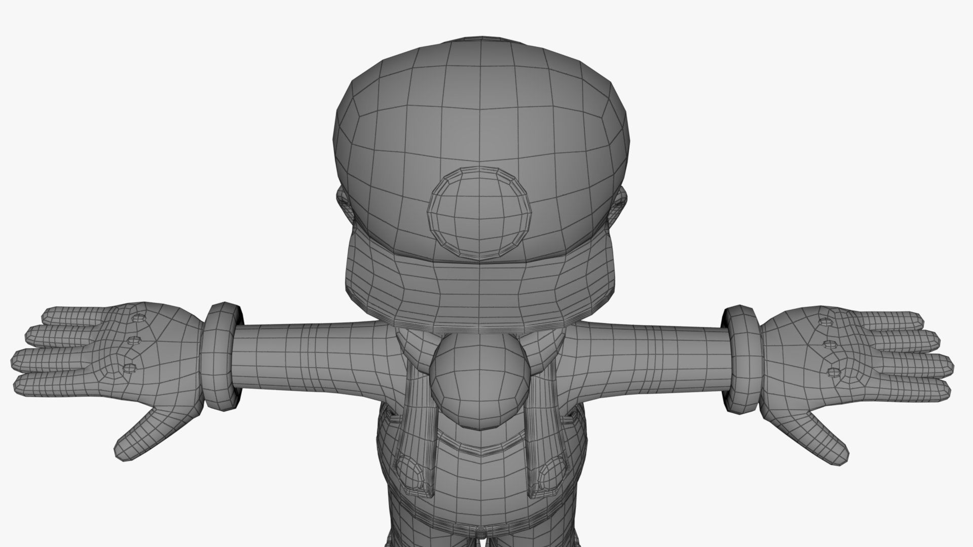 Mario And Luigi Low-poly 3D model_20