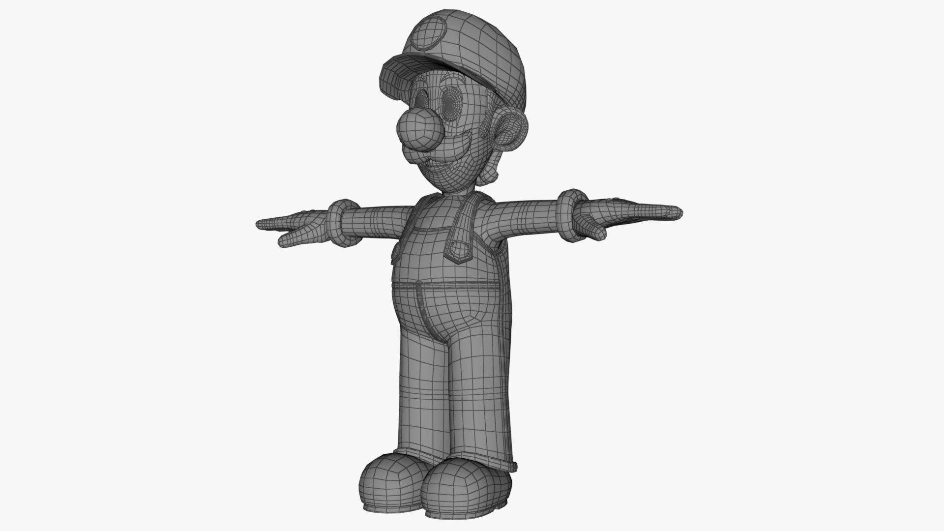 Mario And Luigi Low-poly 3D model_17