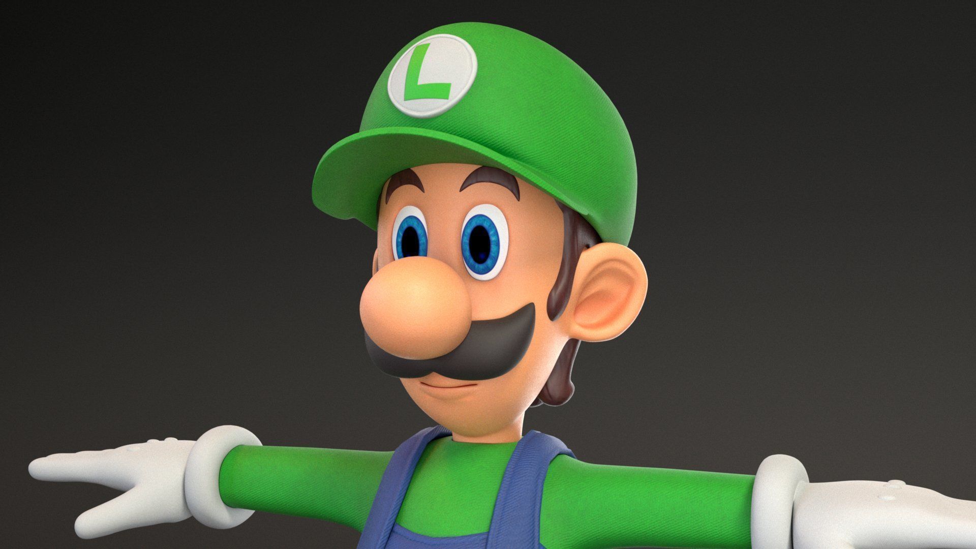 Mario And Luigi Low-poly 3D model_7