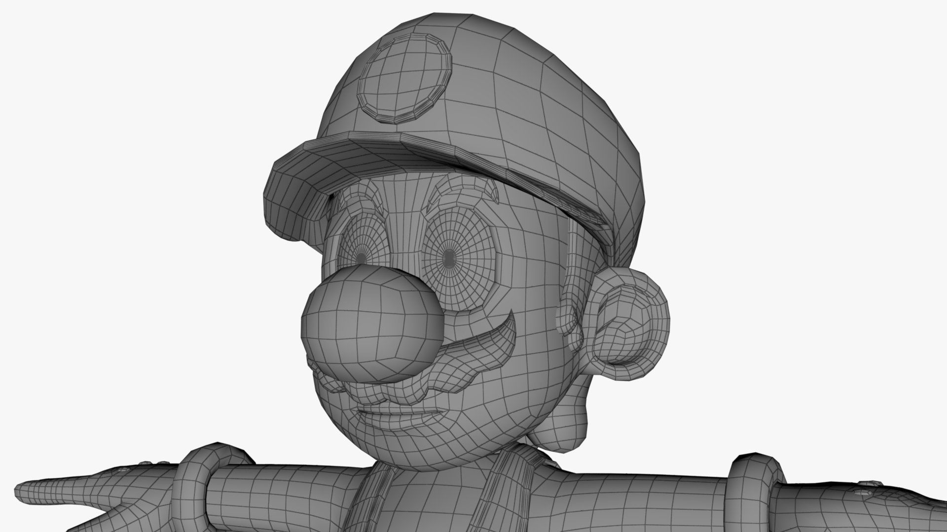 Mario And Luigi Low-poly 3D model_54