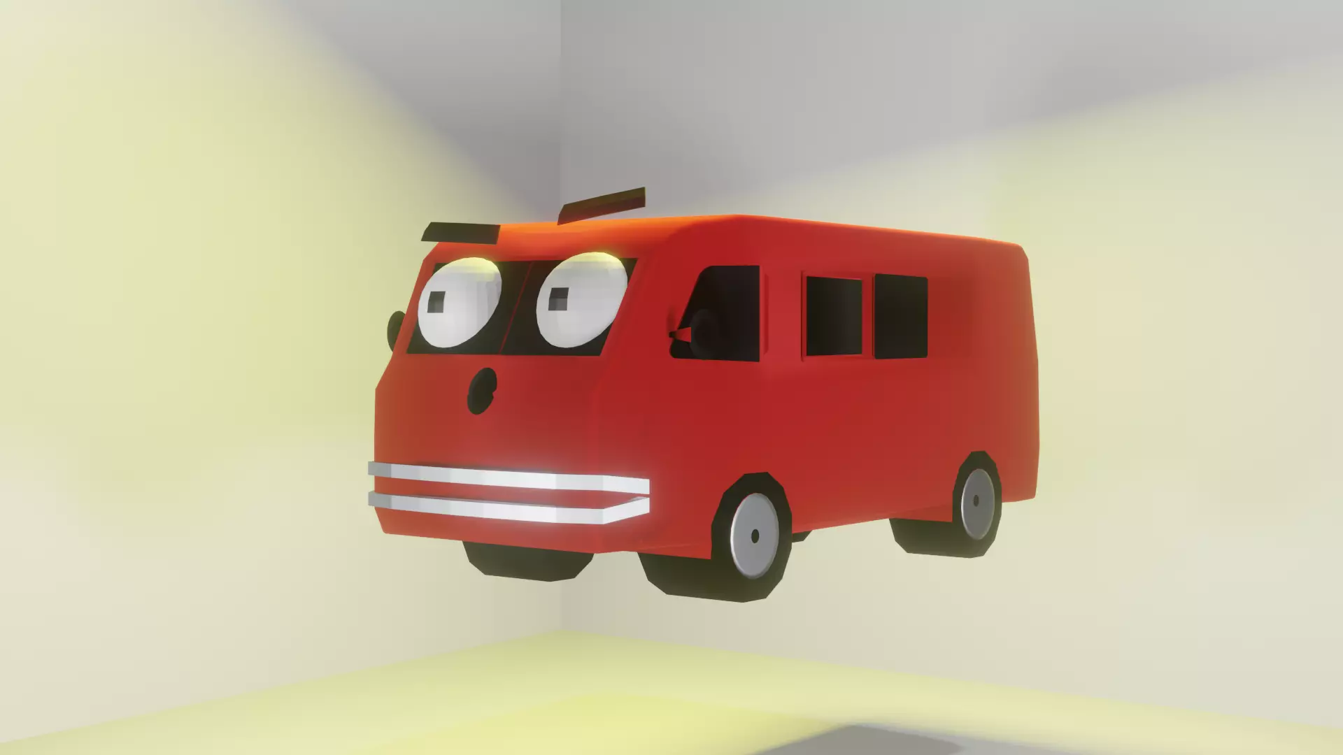 Happy Van Free low-poly 3D model_0