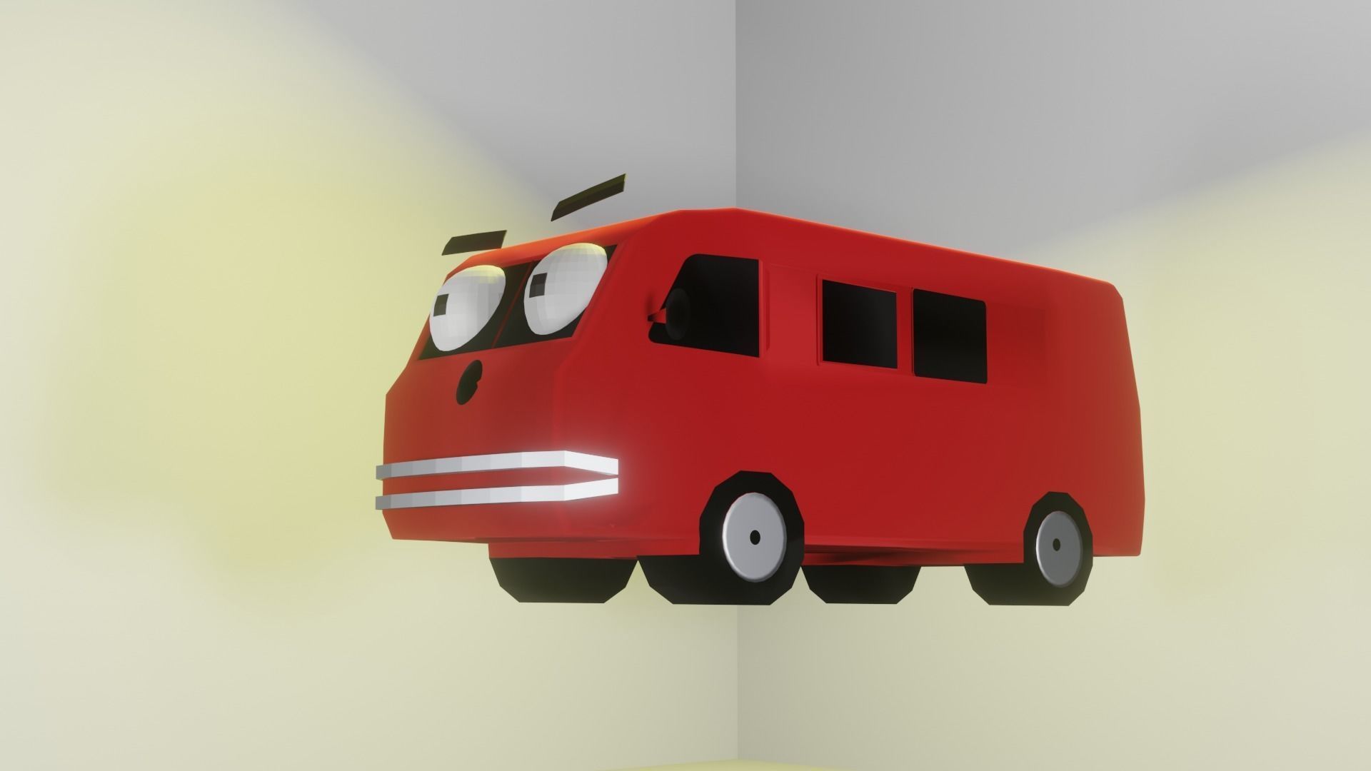 Happy Van Free low-poly 3D model_1
