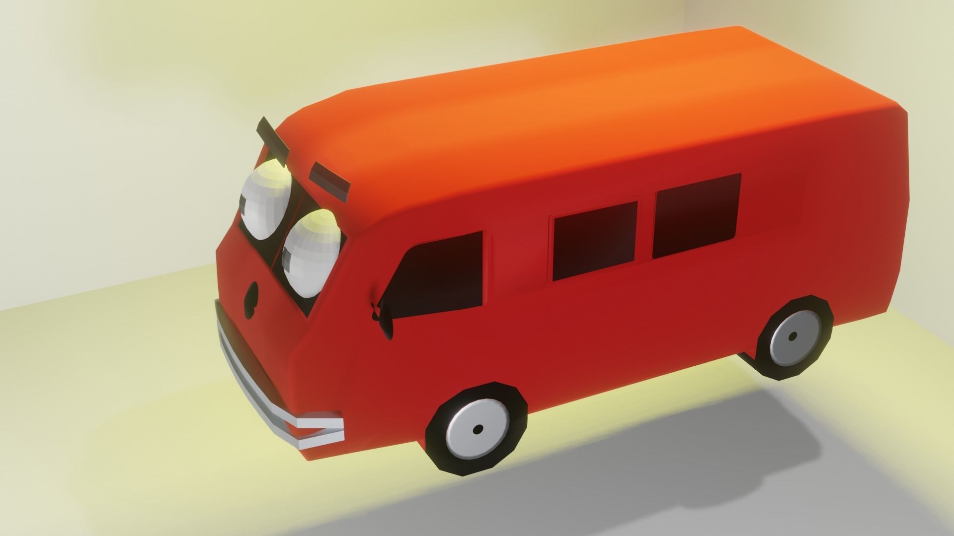 Happy Van Free low-poly 3D model_3