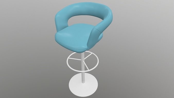 Bar Stool 3D model 2