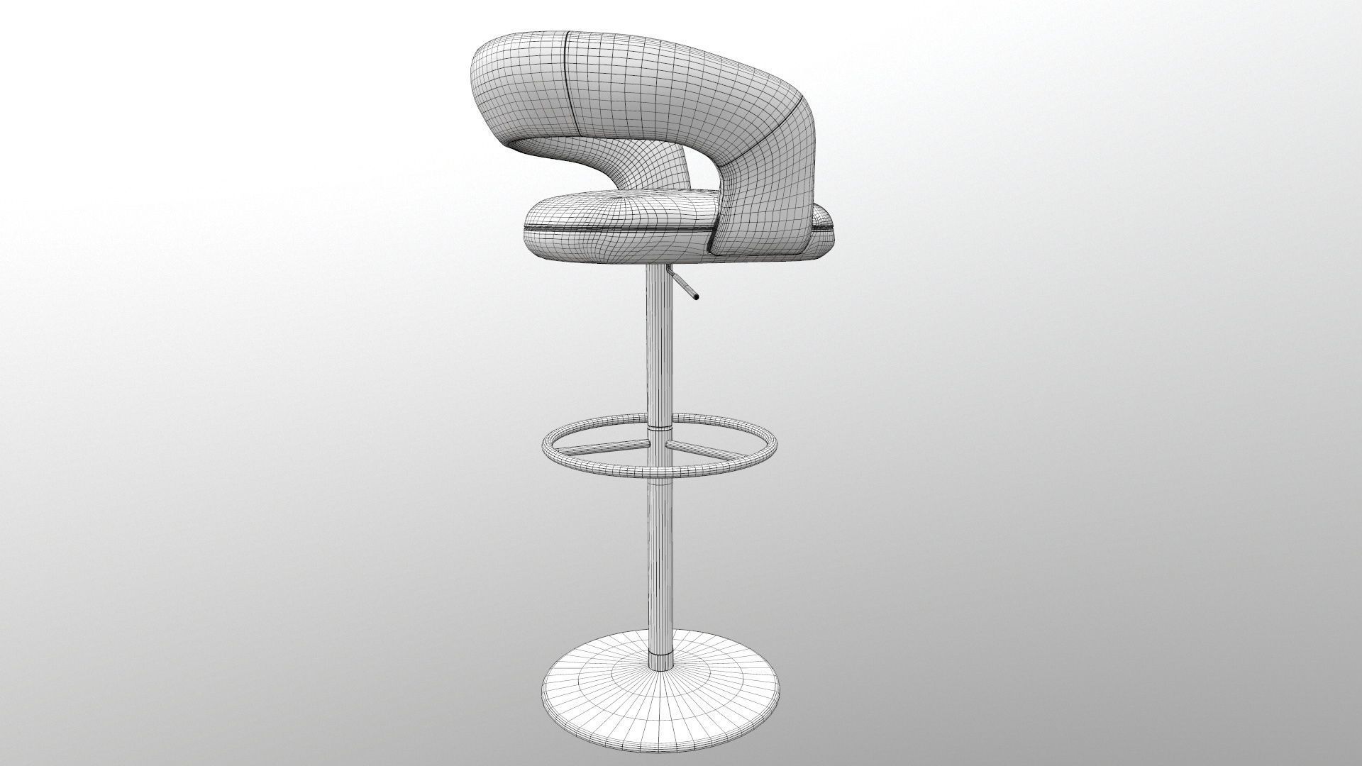 Bar Stool 3D model_22