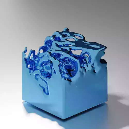 3D realistic water cube Free low-poly 3D model