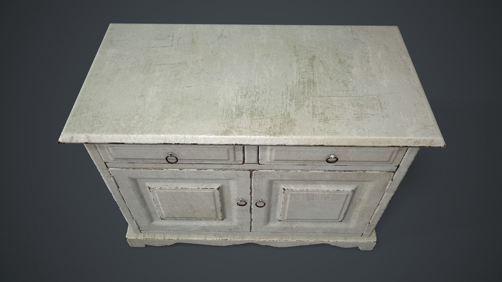 Old Tabletop Low-poly 3D model_2