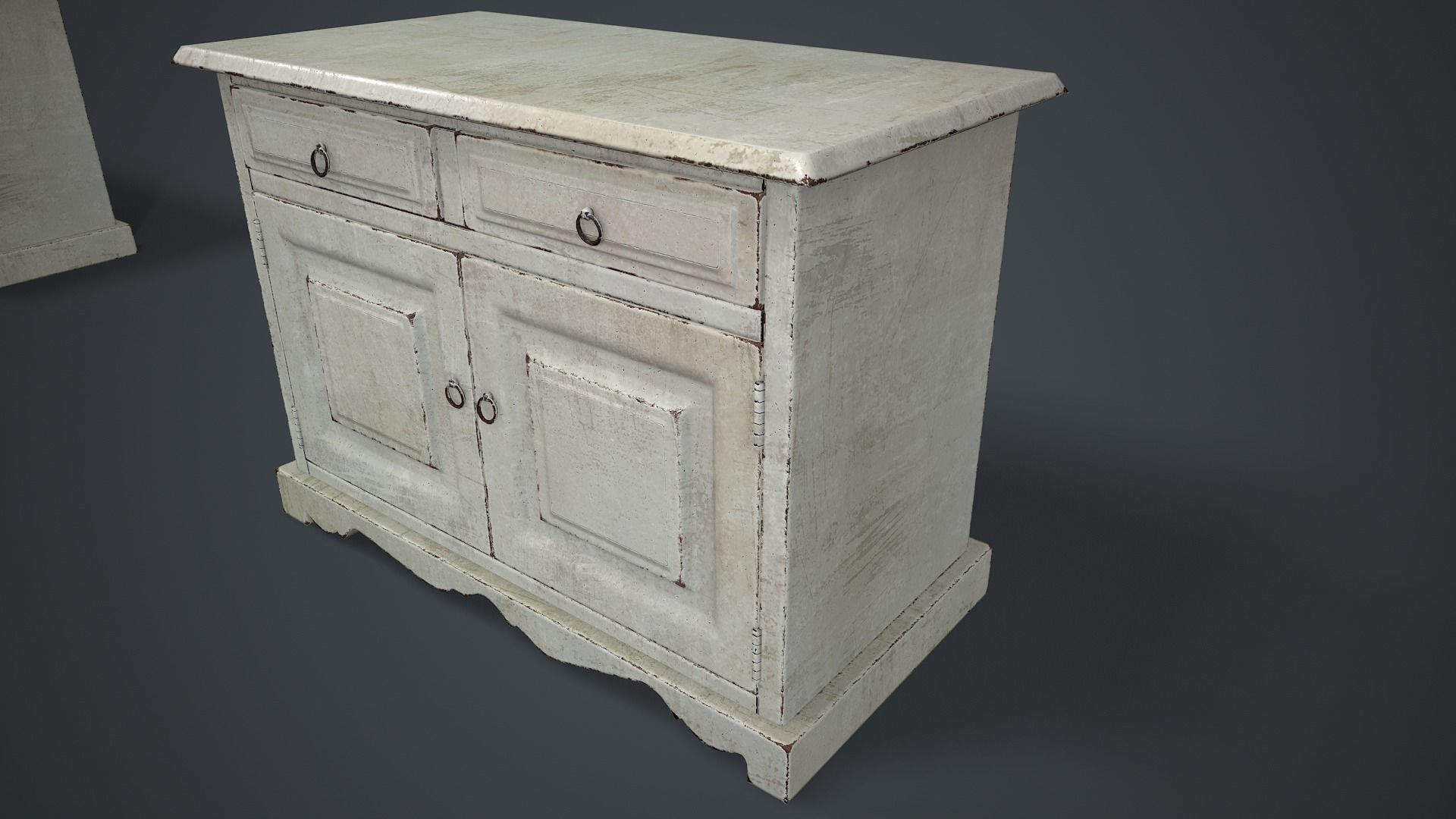 Old Tabletop Low-poly 3D model_1