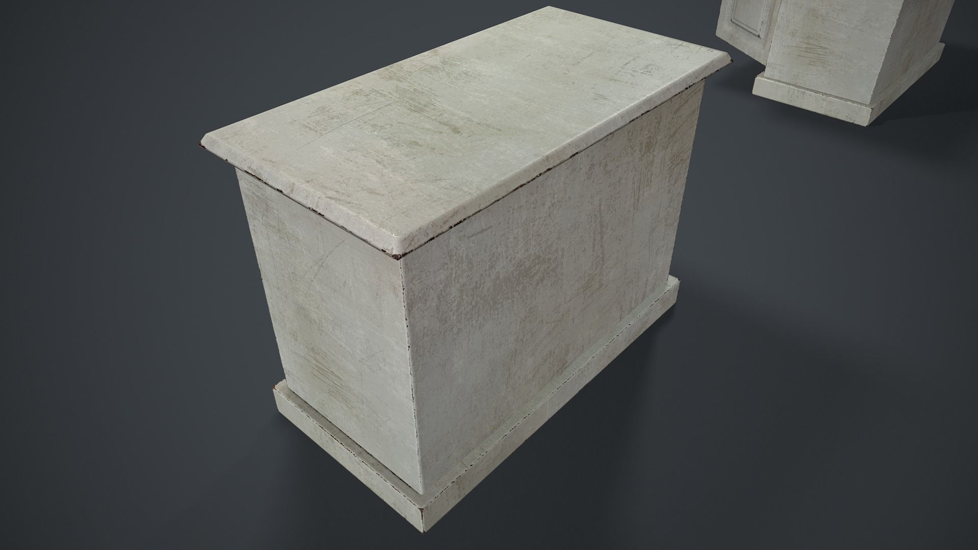 Old Tabletop Low-poly 3D model_7