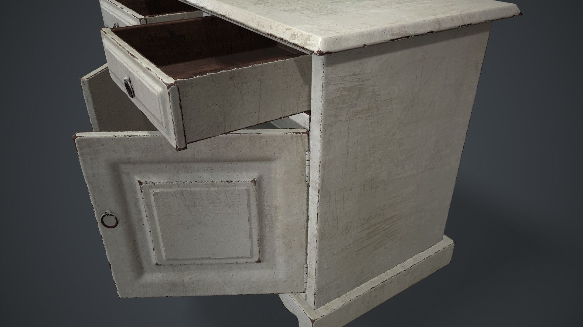 Old Tabletop Low-poly 3D model_5