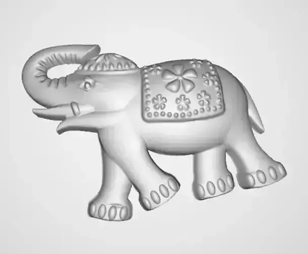ELEPHANT 3D BAS RELIEF FOR CNC AND JEWELLERY ENGRAVING 3D print model