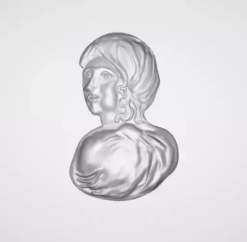 LADY ANGEL BASE RELIEF DESIGN FOR CNC ENGRAVING GEMSTONE