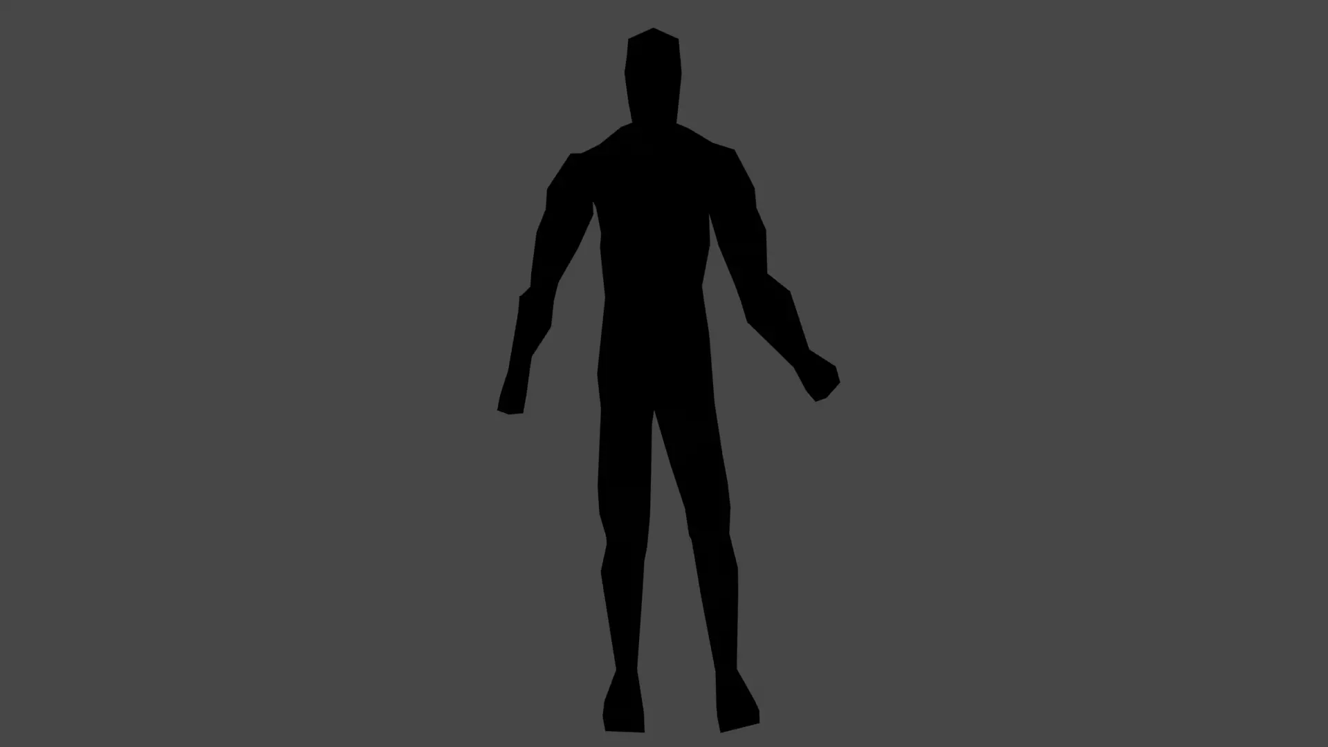 Human silhouette Free low-poly 3D model_0