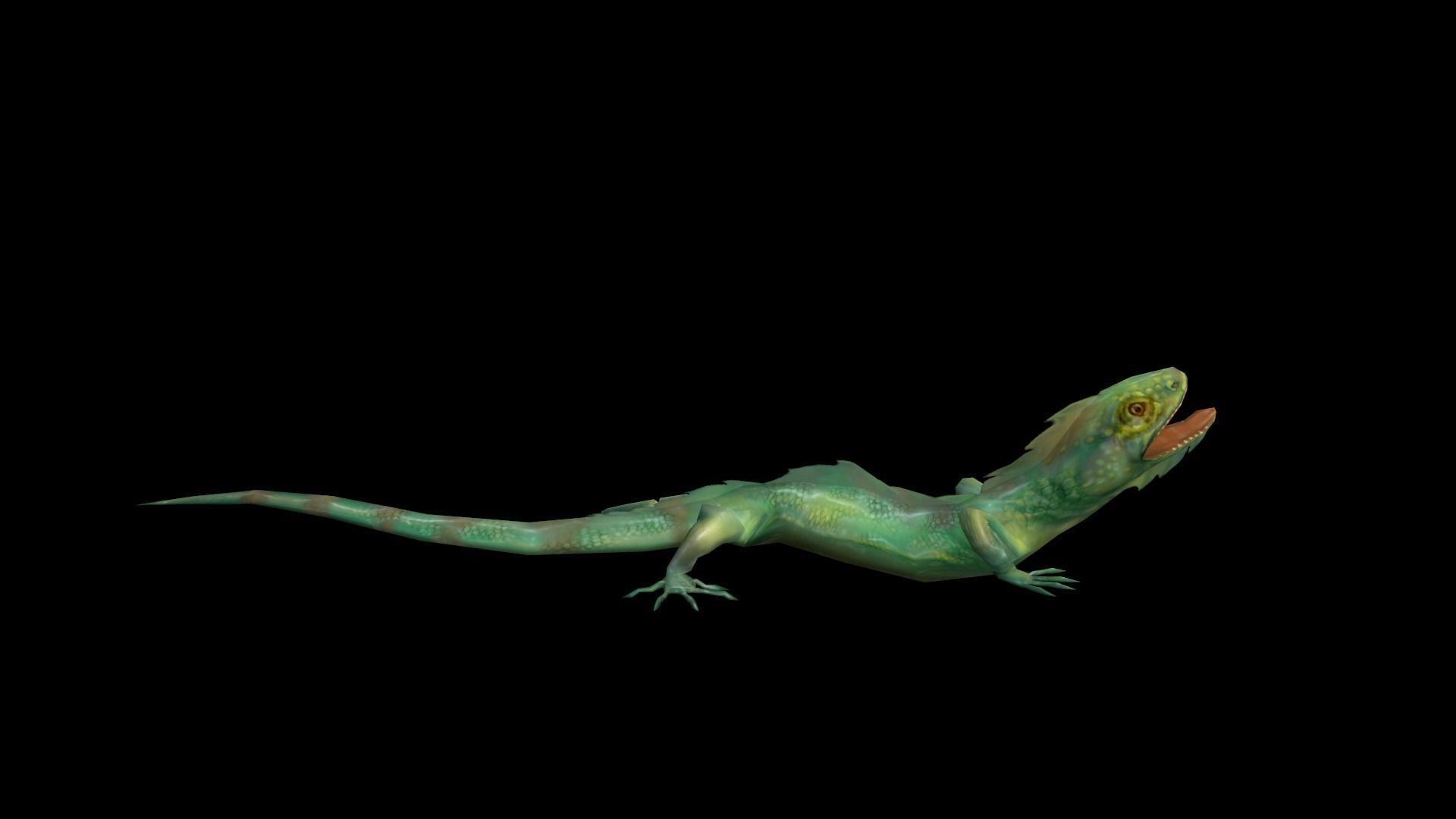 low-poly animated lizard Low-poly 3D model_8