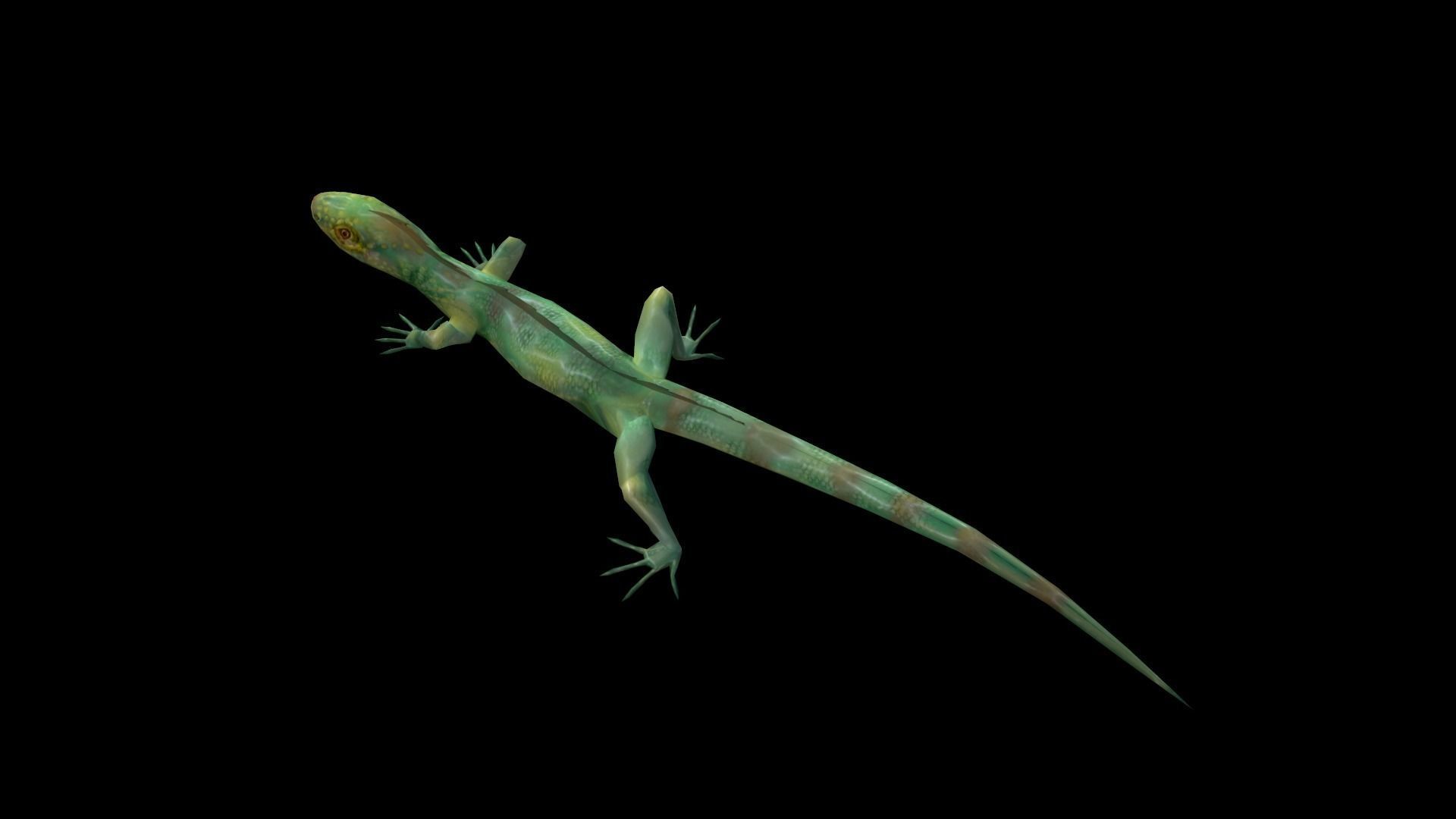 low-poly animated lizard Low-poly 3D model_6