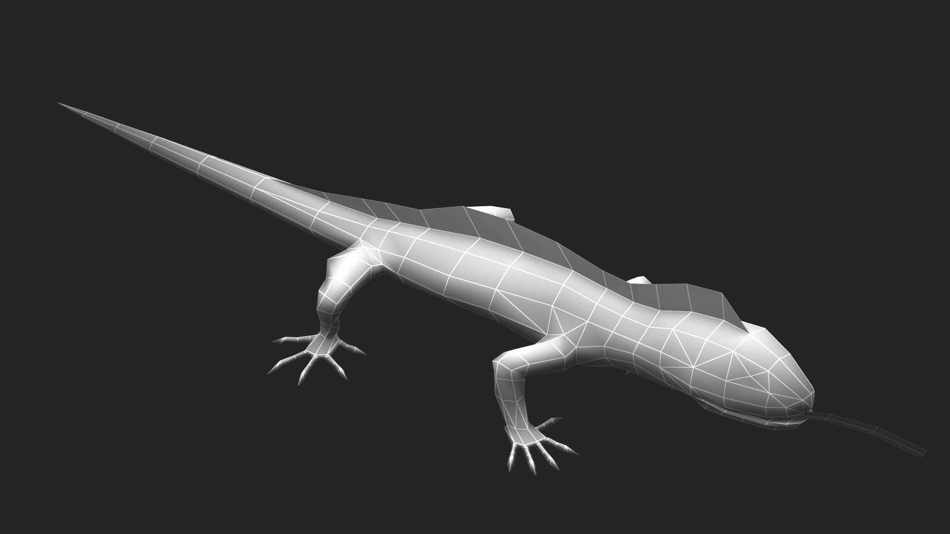 low-poly animated lizard Low-poly 3D model_9