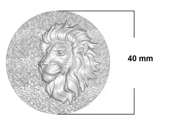 LION TEXTURE 3D SCULPTURE BAS RELIEF DESIGN 3D print model