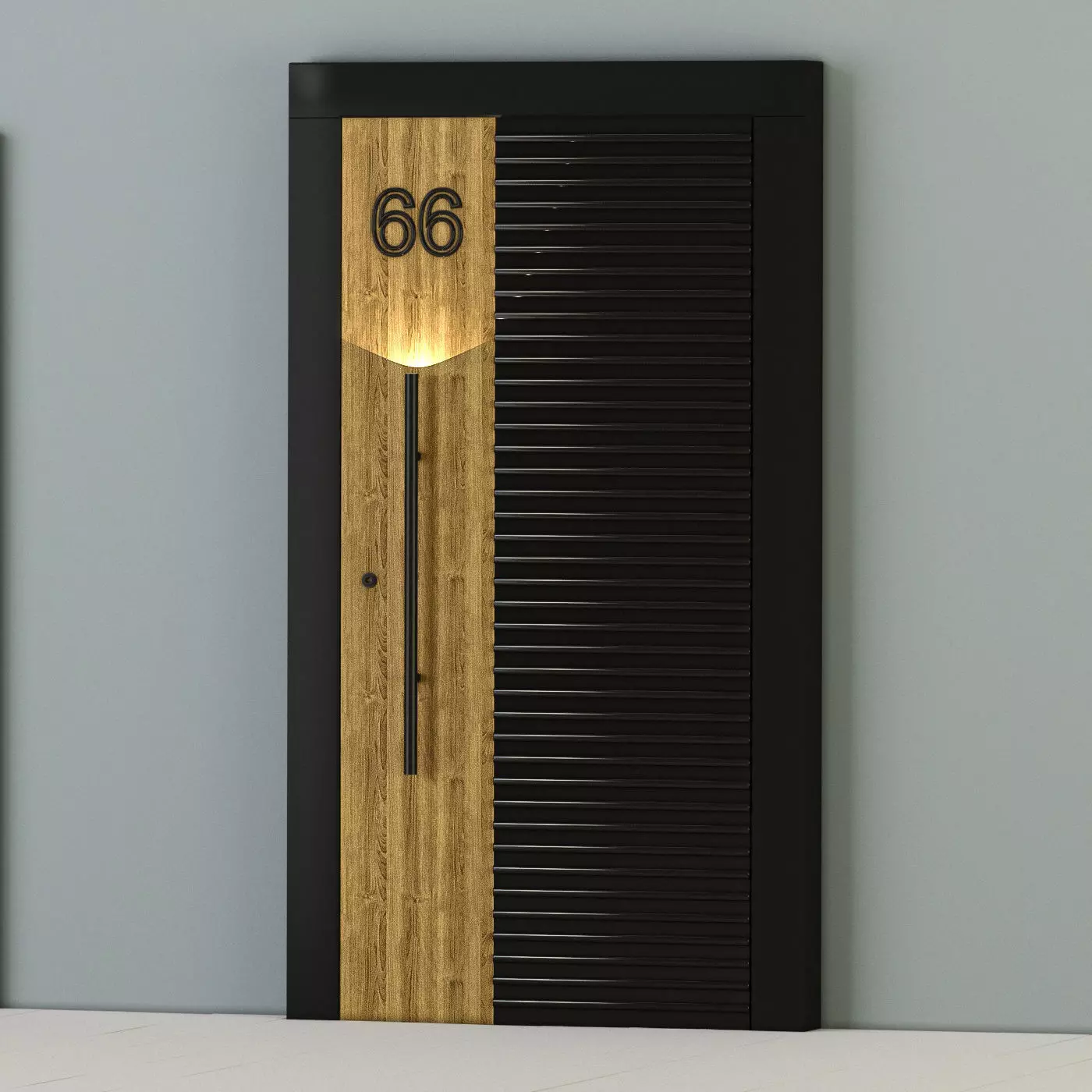 door set 03 Low-poly 3D model