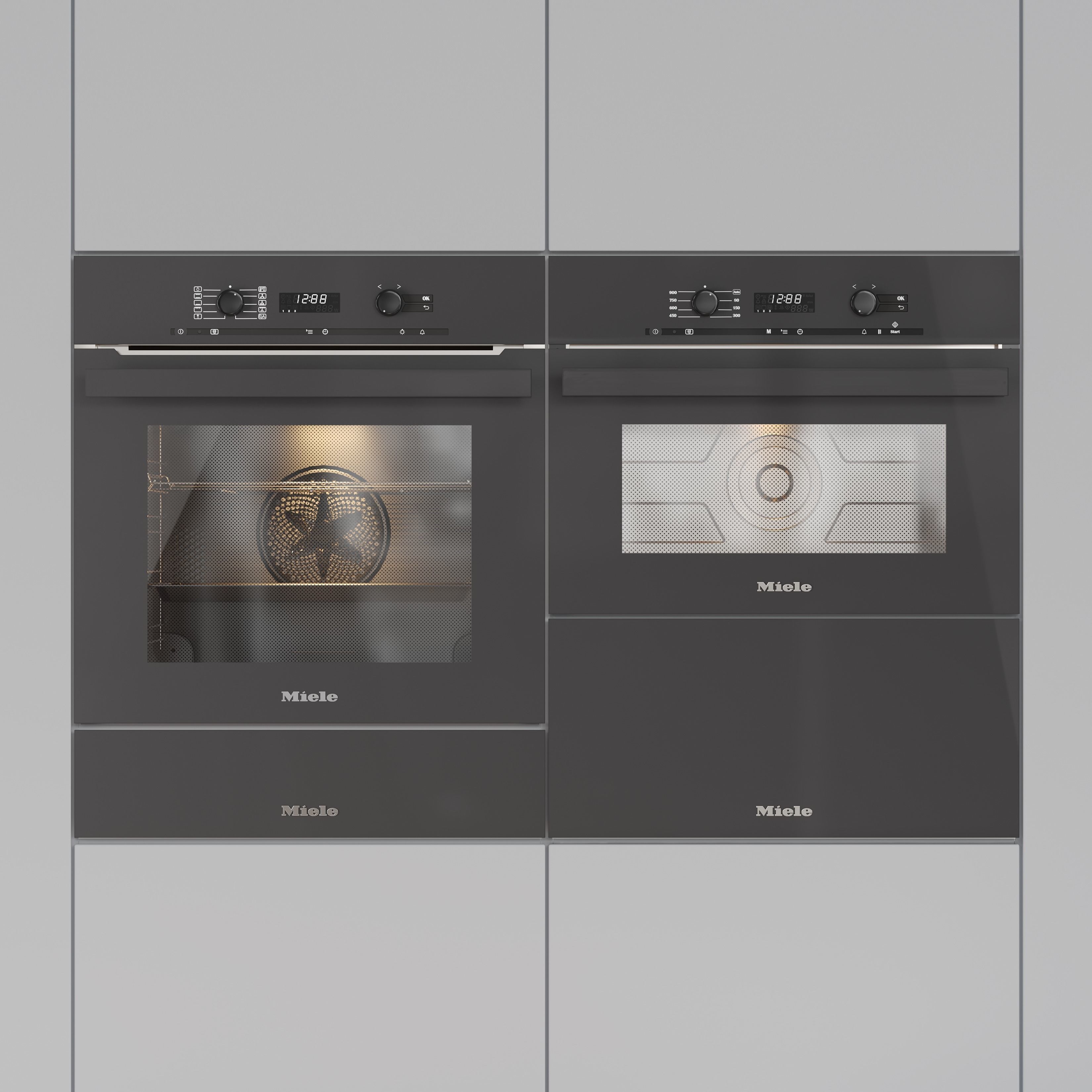 Miele Appliance  Microwave Oven Warming drawer 3D model_3