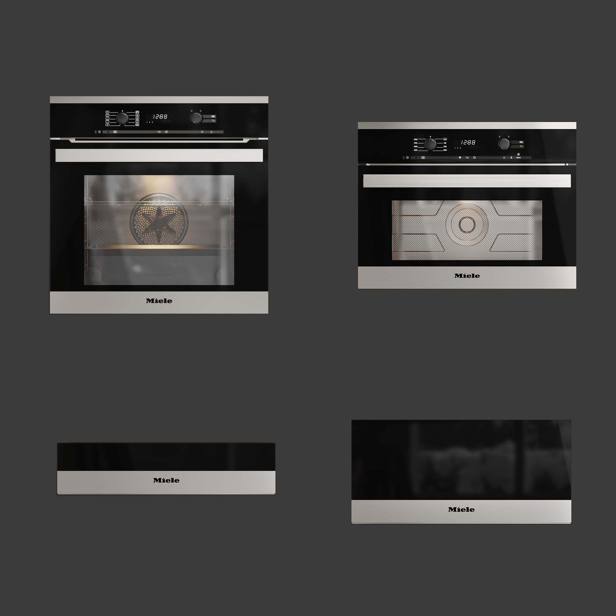 Miele Appliance  Microwave Oven Warming drawer 3D model_15