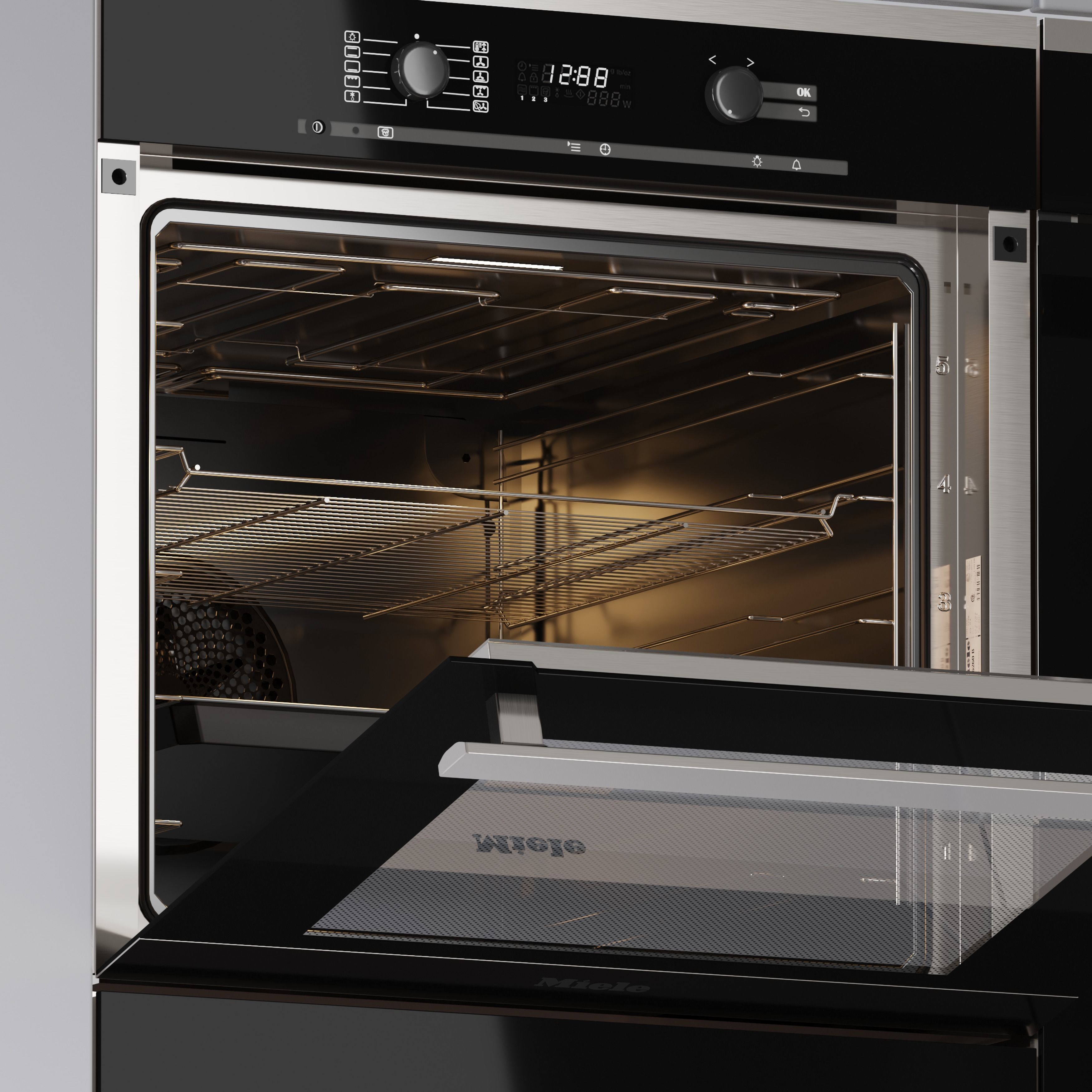 Miele Appliance  Microwave Oven Warming drawer 3D model_6