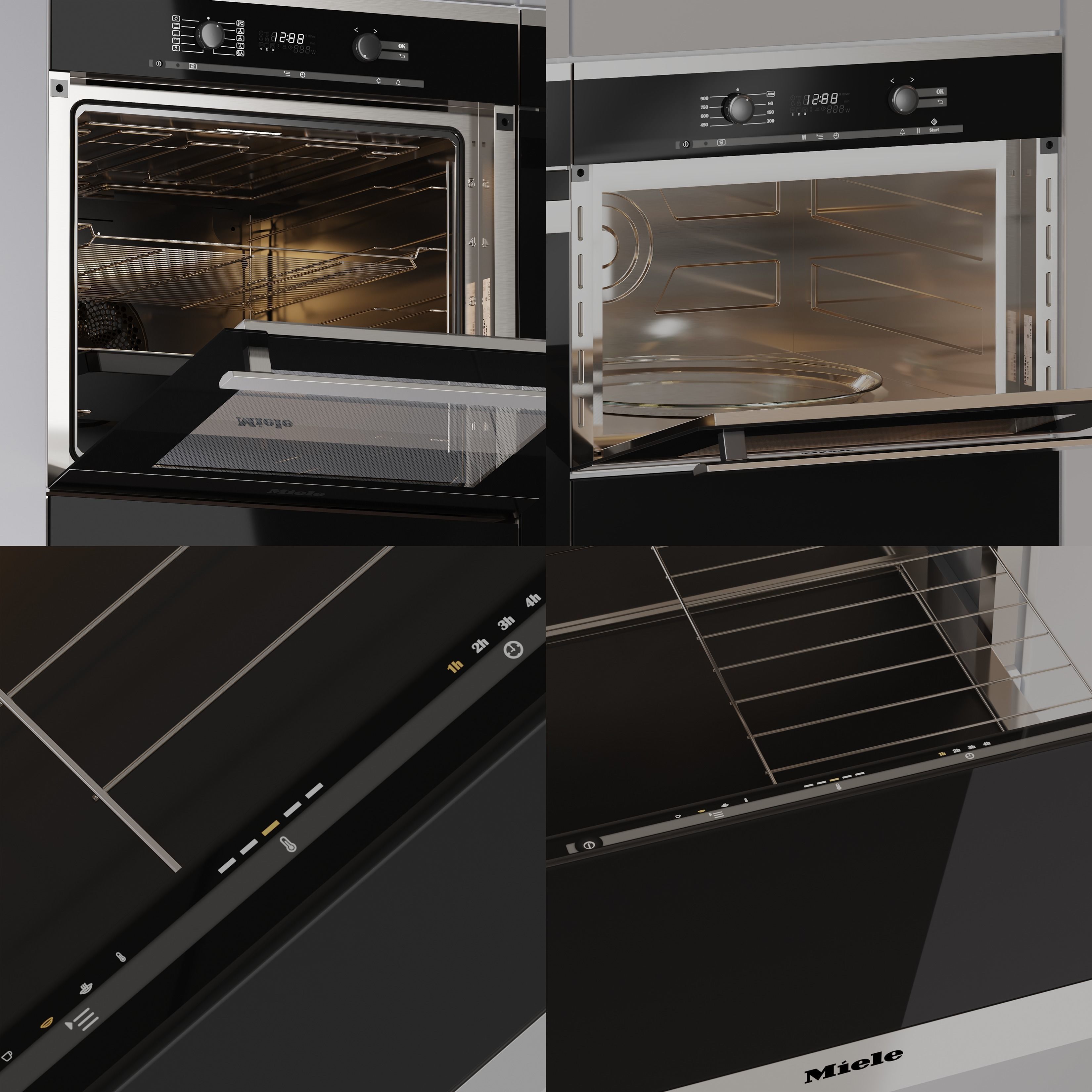 Miele Appliance  Microwave Oven Warming drawer 3D model_4