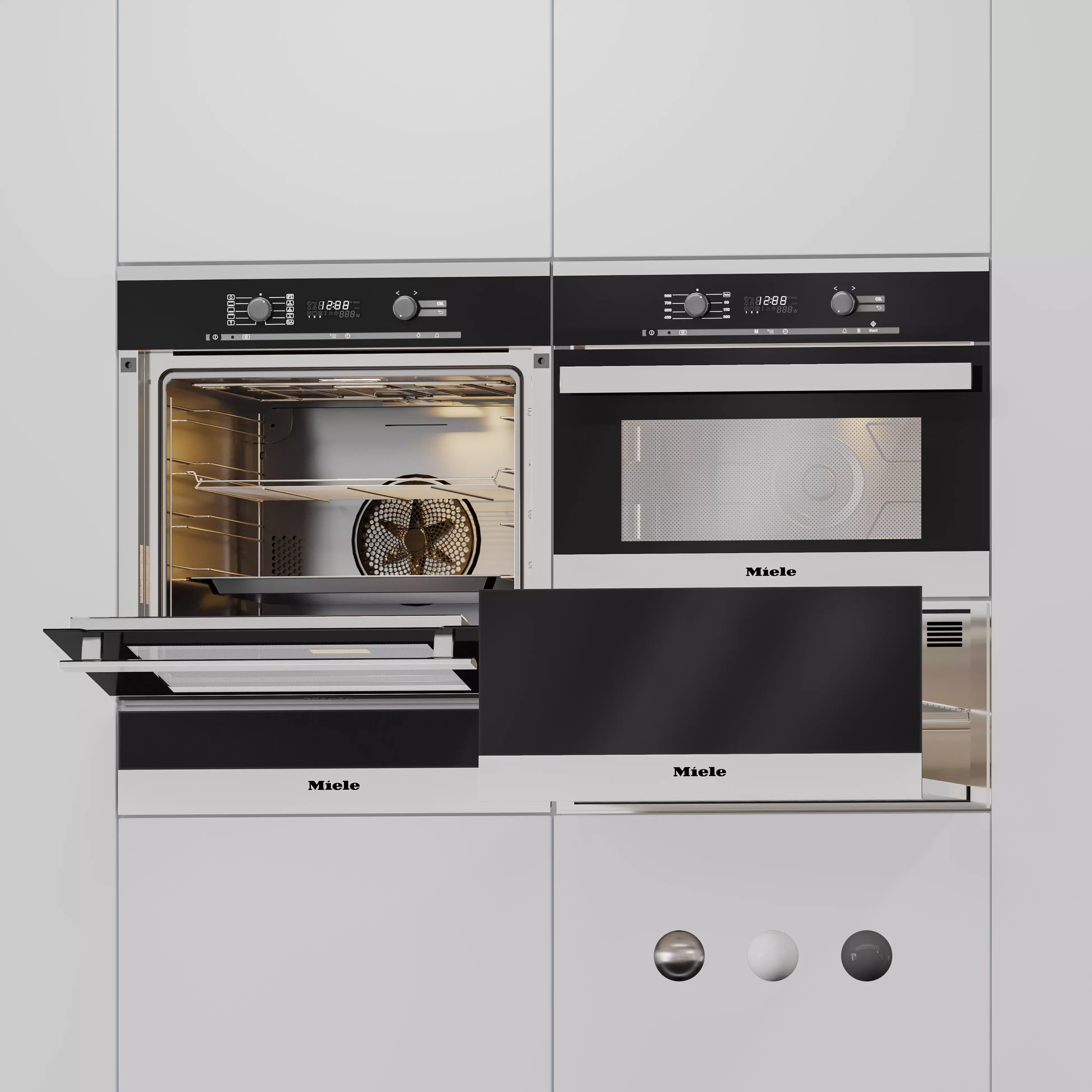 Miele Appliance  Microwave Oven Warming drawer 3D model_0