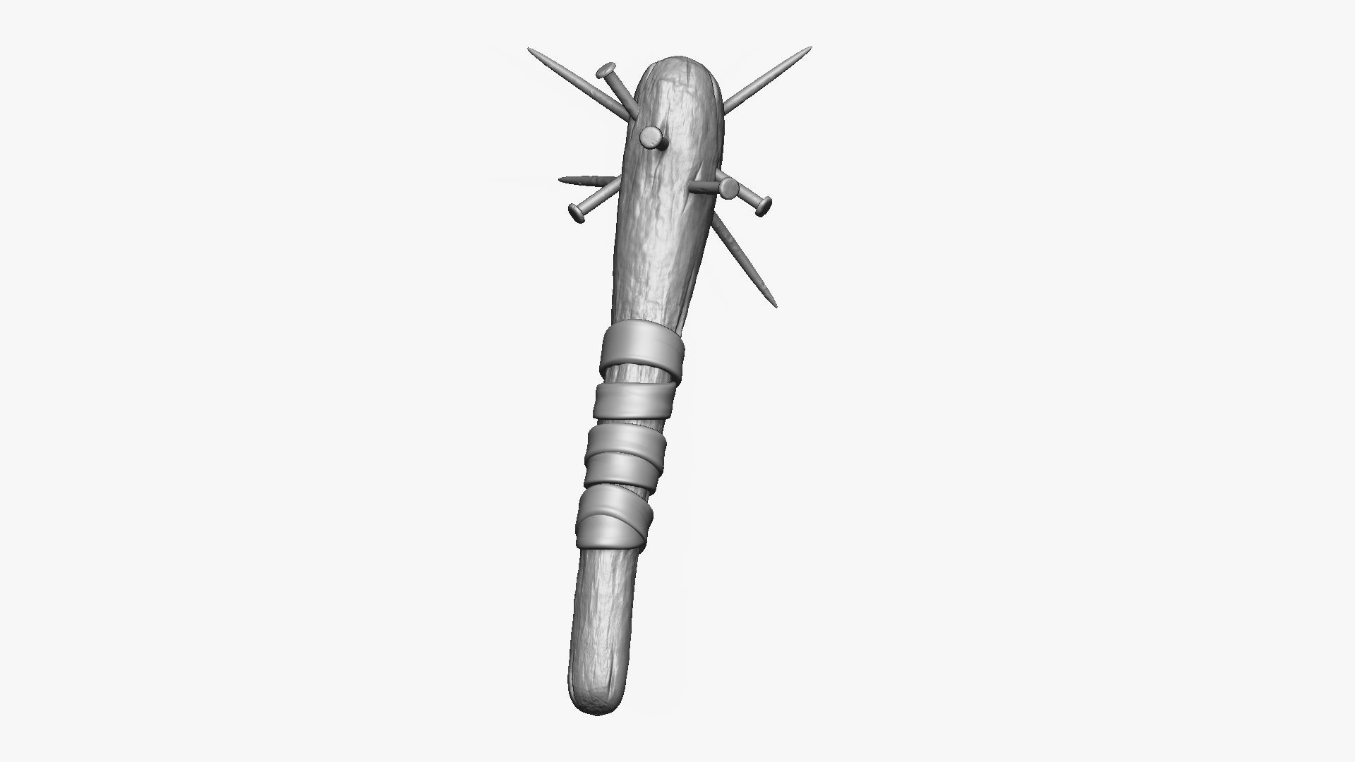 Weapon Cudgel Free 3D model_12