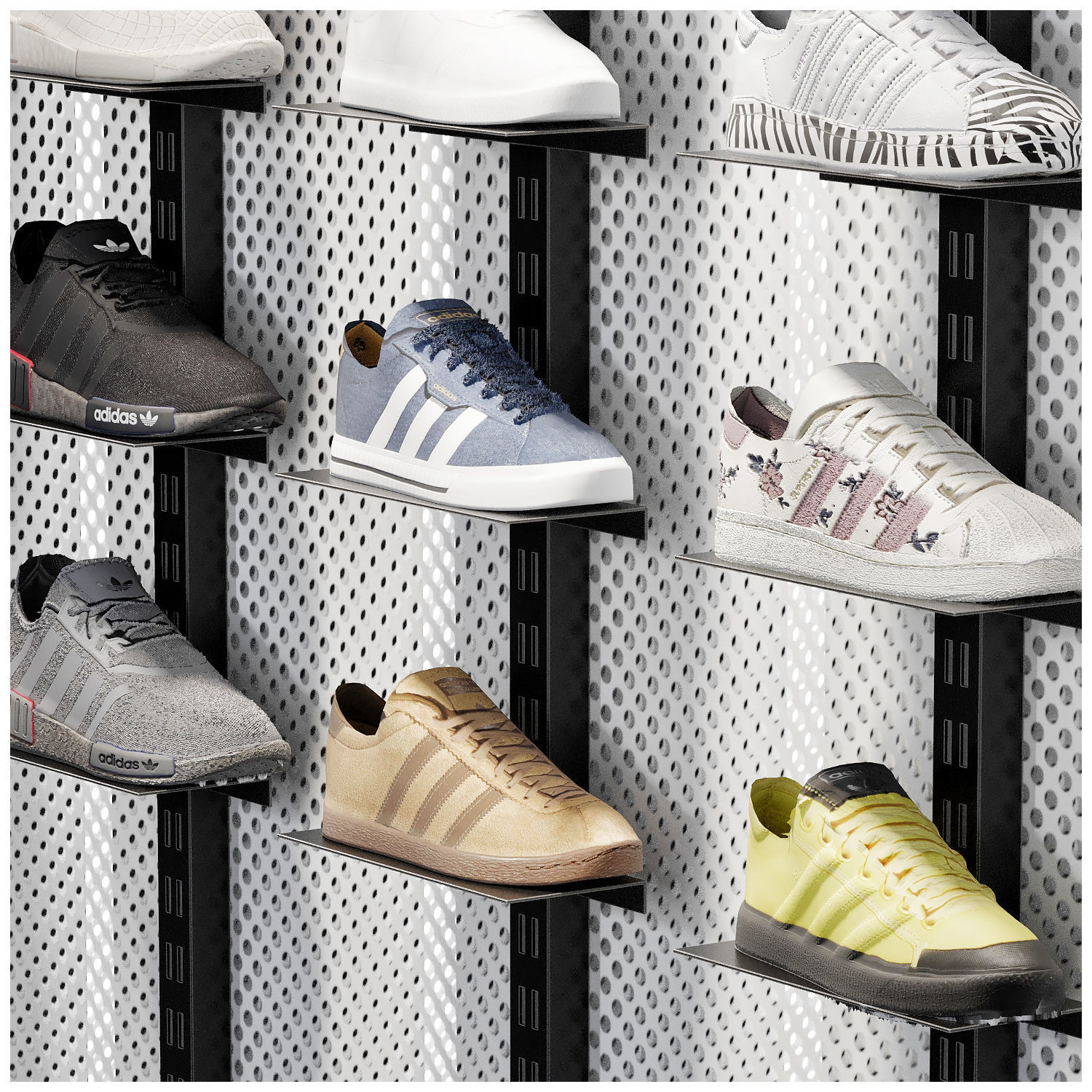 sports shoe store 3D model_2