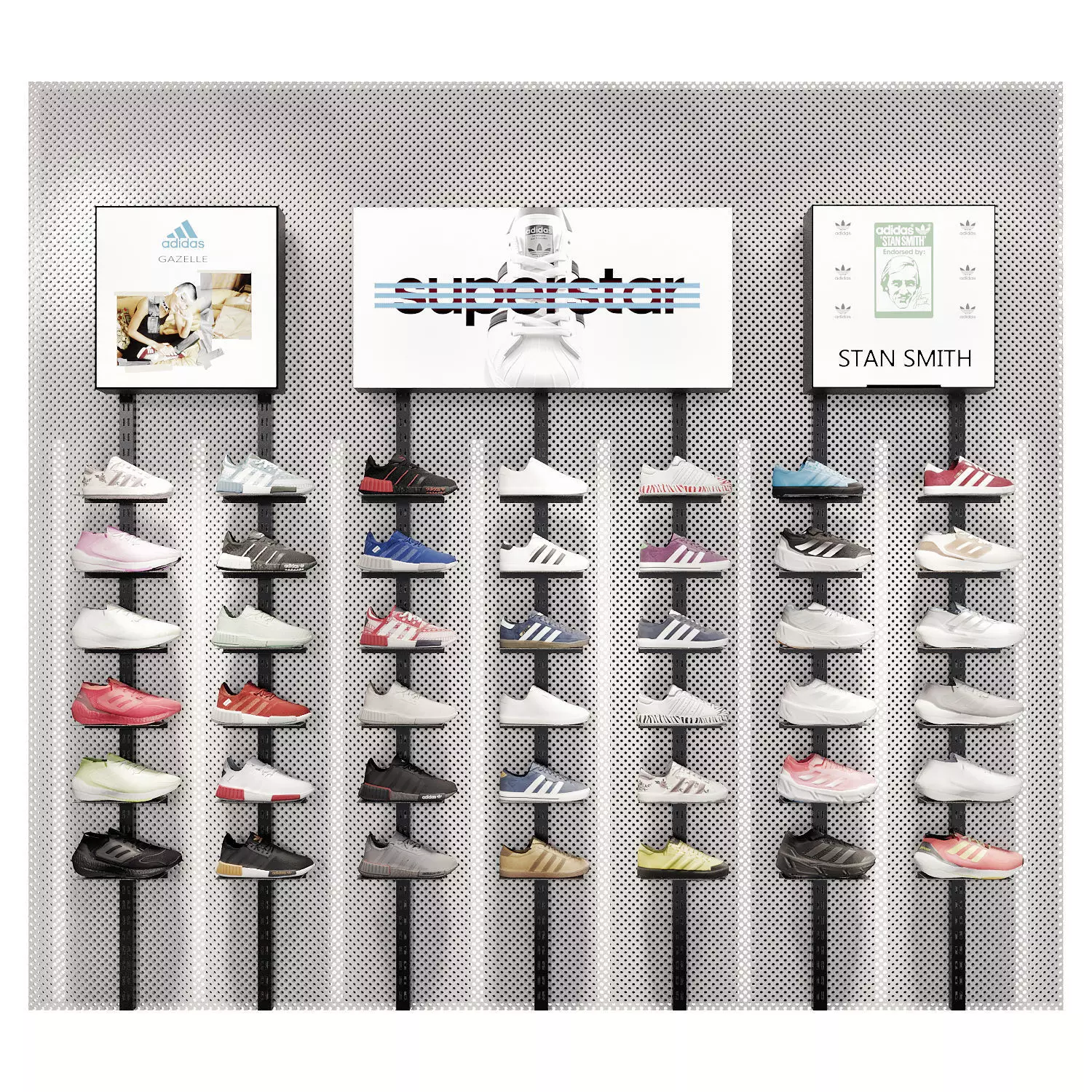 sports shoe store 3D model_0