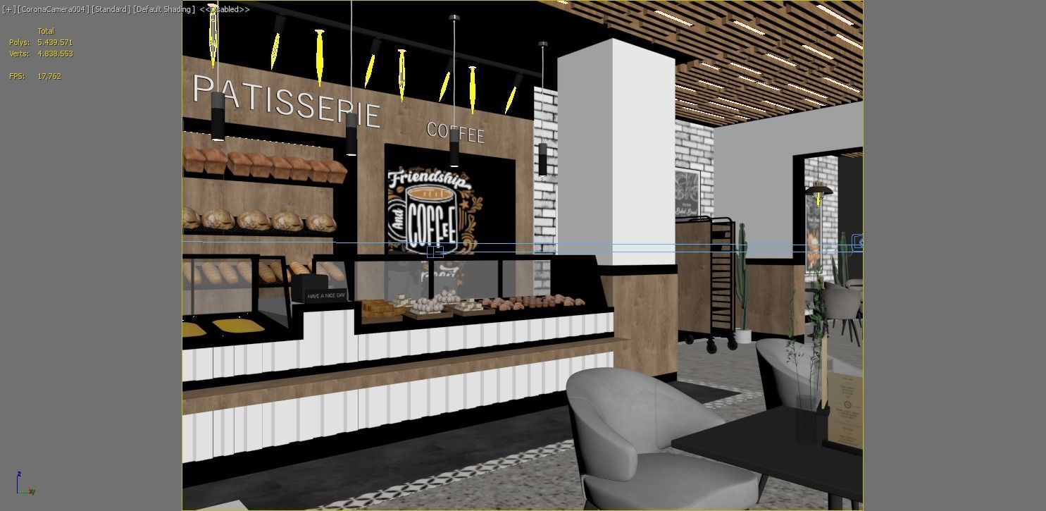 Bakery Patisserie Shop 3D Scene 3D model_4