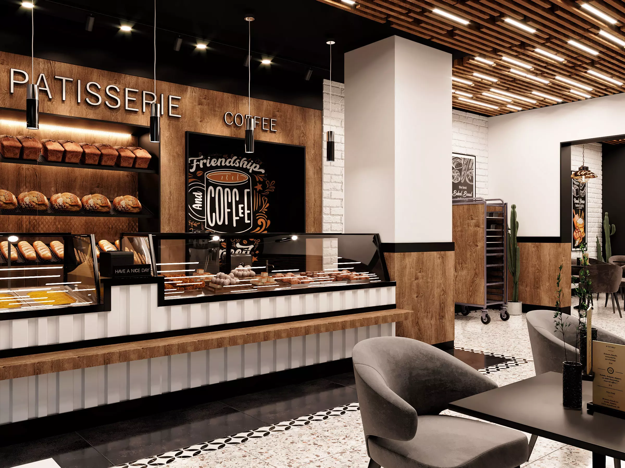 Bakery Patisserie Shop 3D Scene 3D model_0