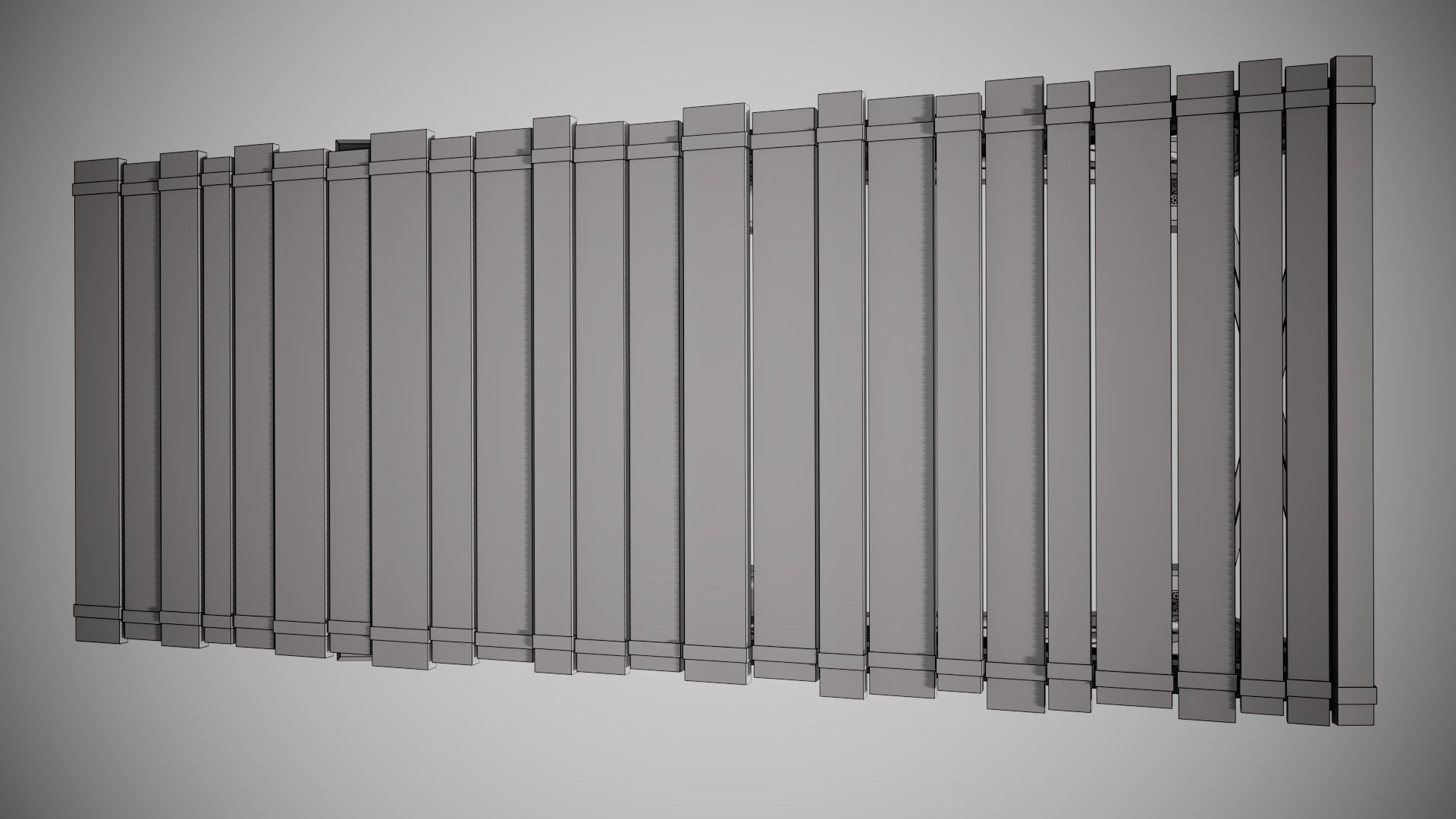 PBR Wooden Trampolin springboard jumping for cars da1 Low-poly 3D model_18