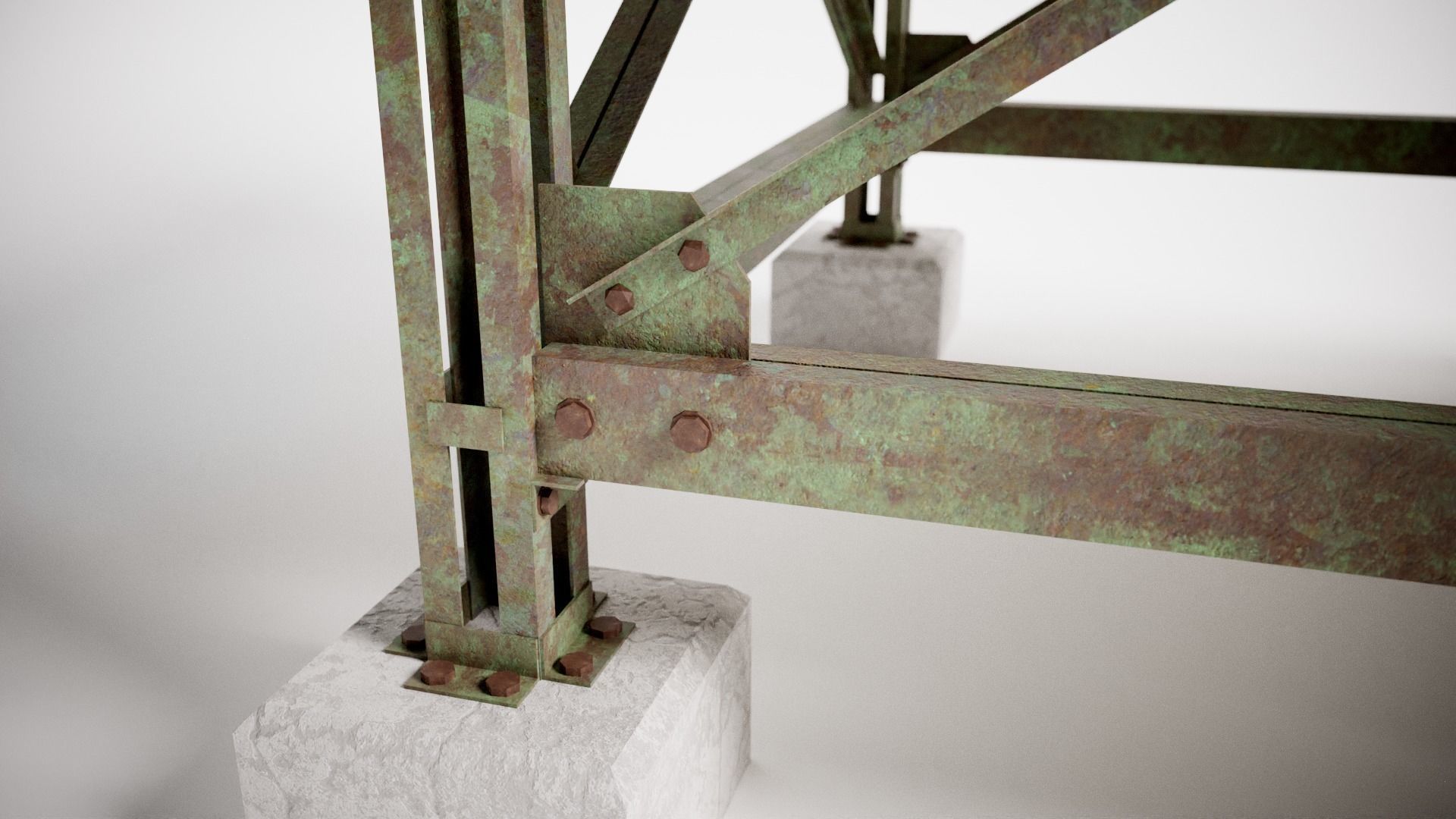 PBR Wooden Trampolin springboard jumping for cars da1 Low-poly 3D model_12