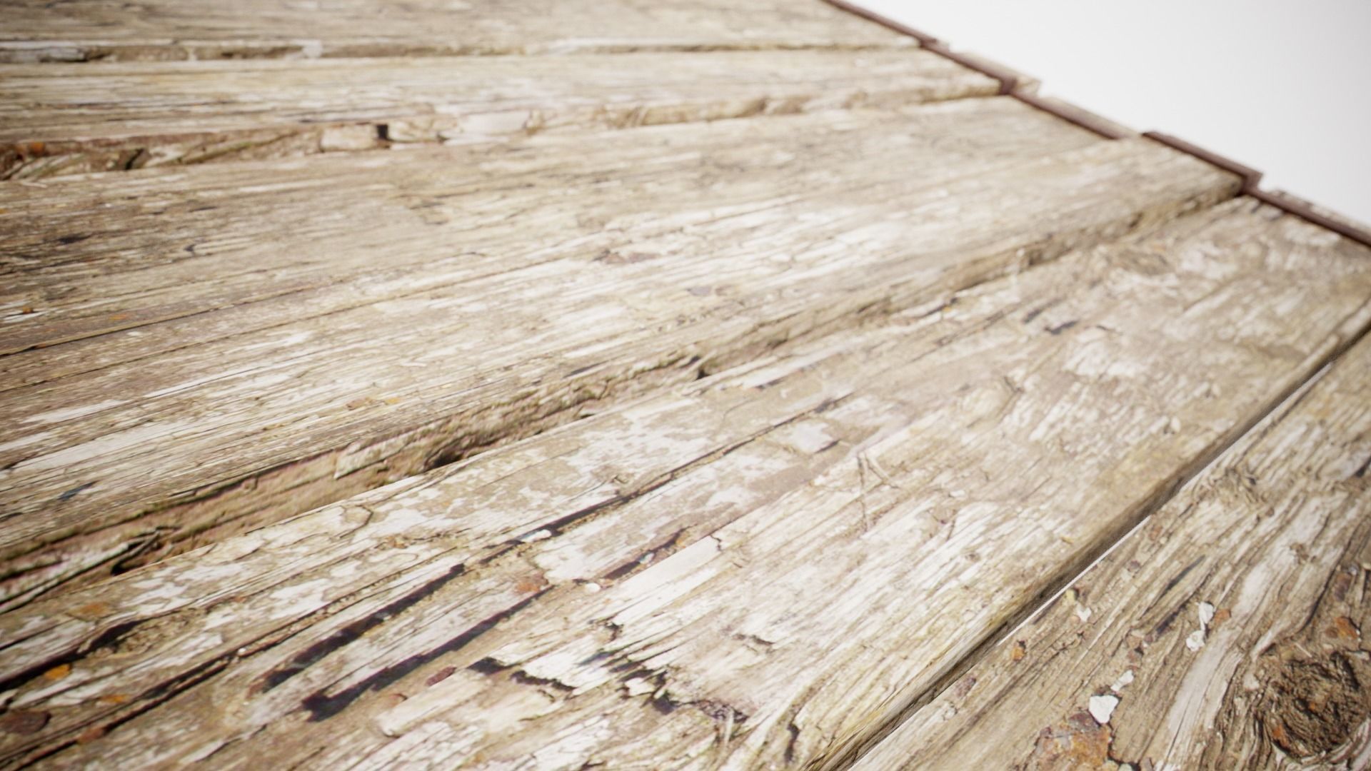 PBR Wooden Trampolin springboard jumping for cars da1 Low-poly 3D model_13