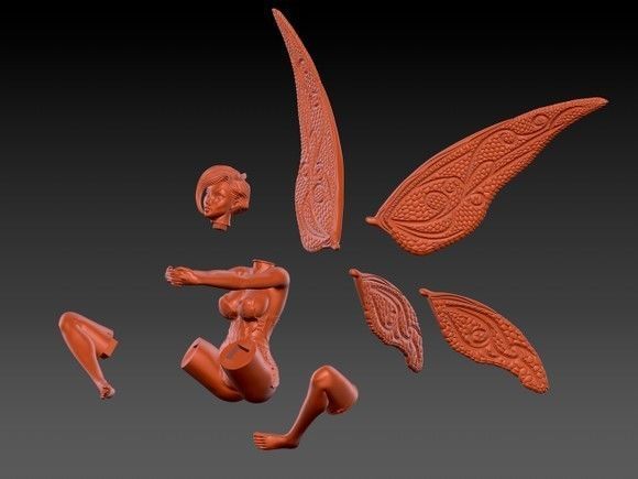 Fairy pencil holder 3D print model_4