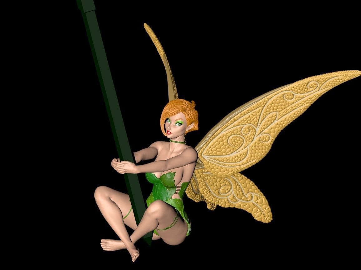 Fairy pencil holder 3D print model_3